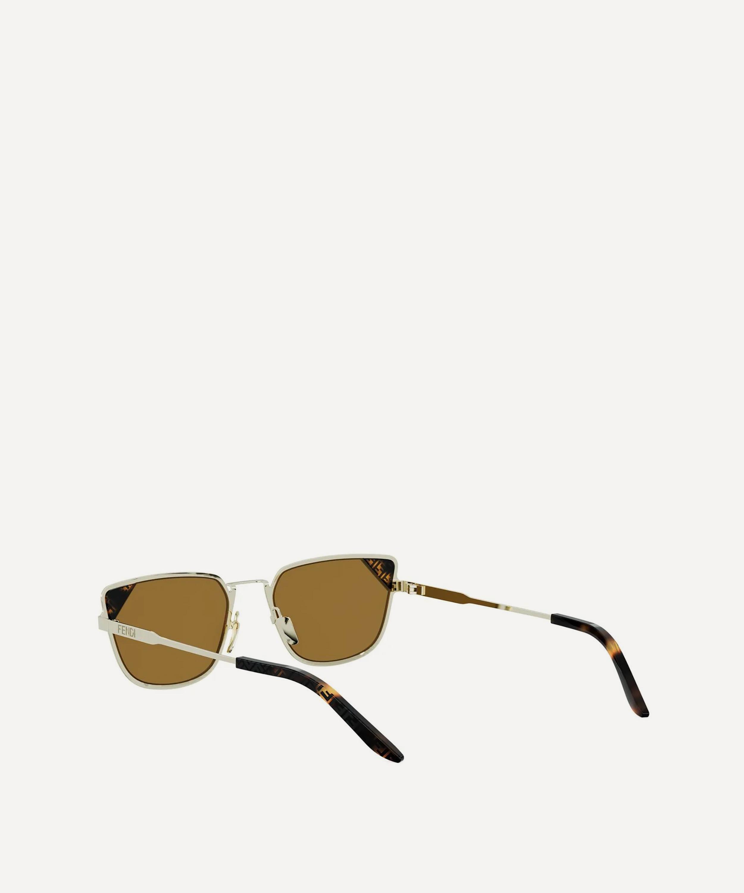 Fendi - Signature Rectangular Metal Sunglasses image number 5