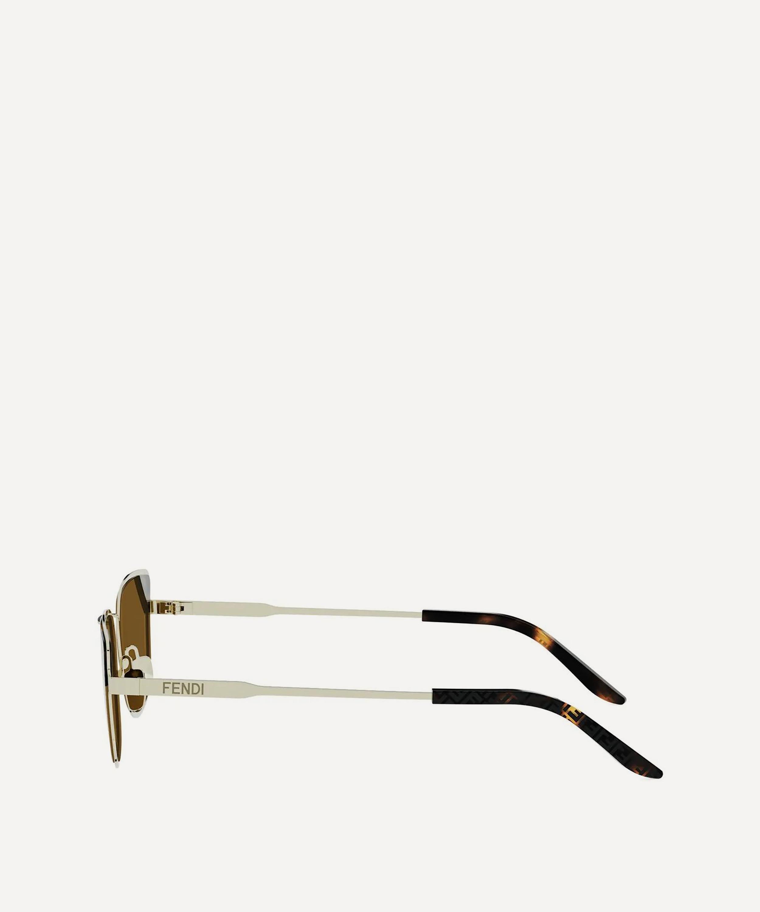 Fendi - Signature Rectangular Metal Sunglasses image number 6