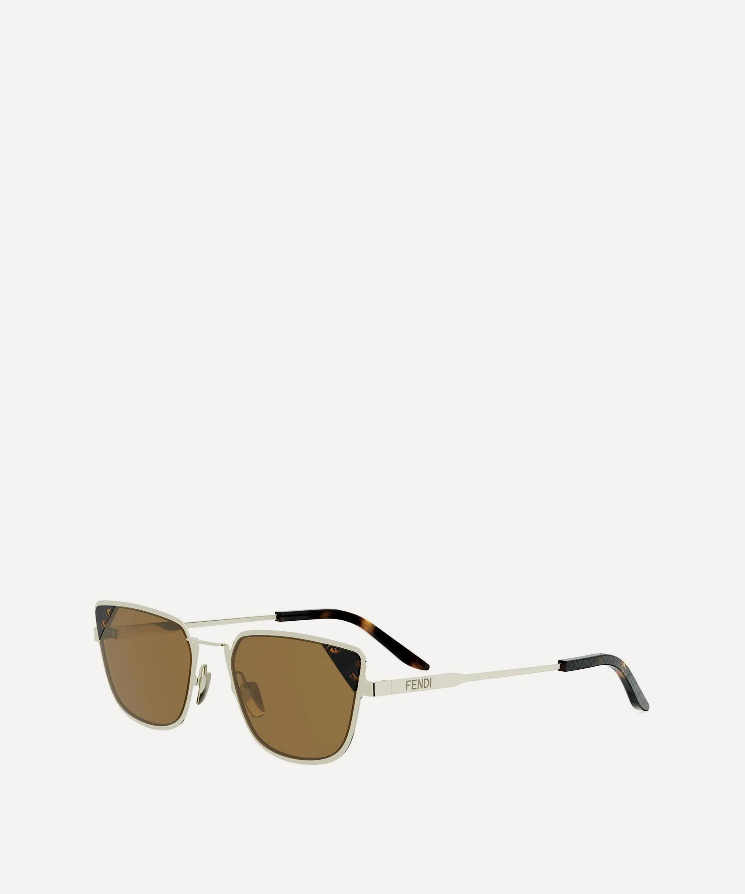 Fendi - Signature Rectangular Metal Sunglasses image number 7