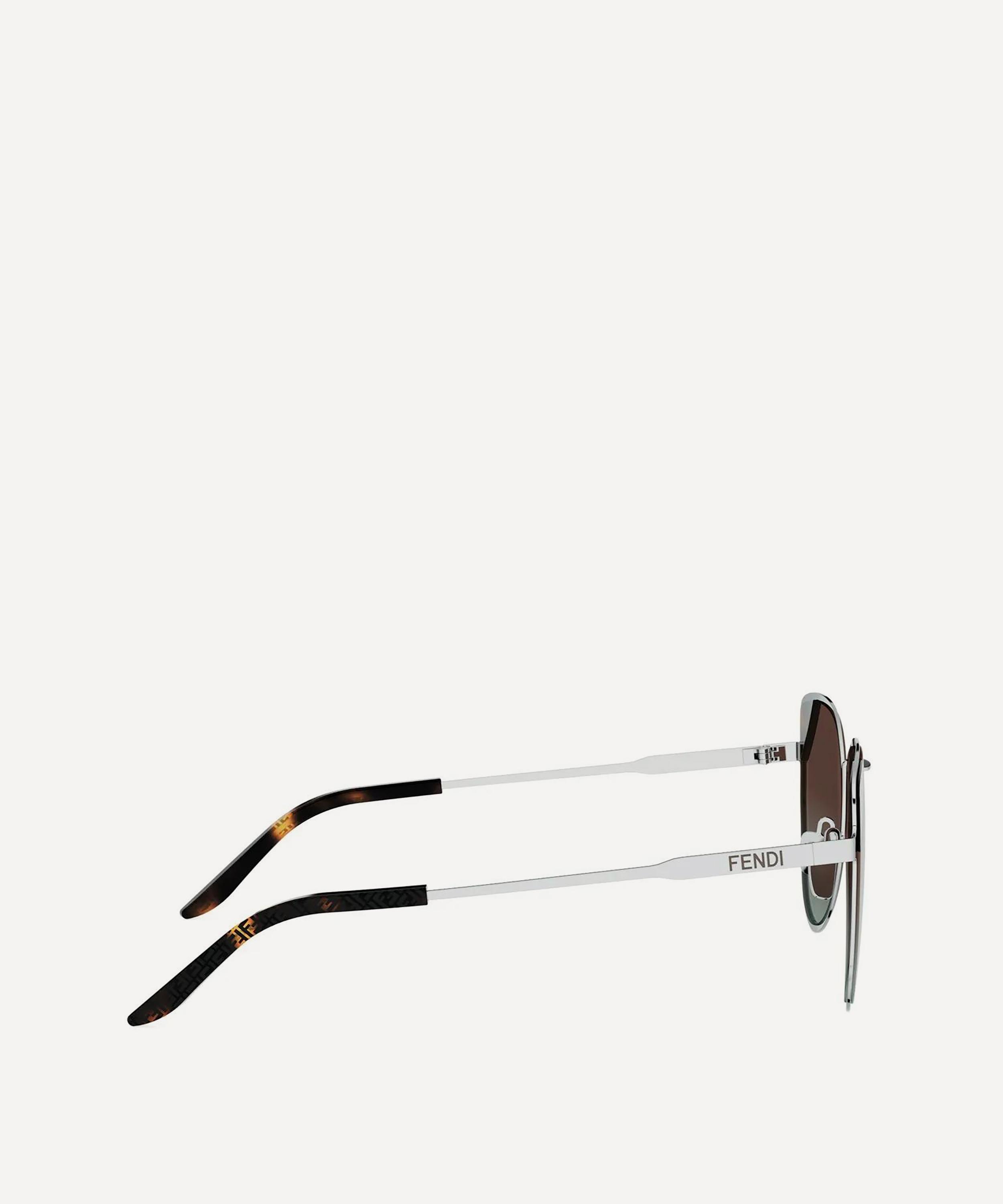 Fendi - Signature Pilot Metal Sunglasses image number 2