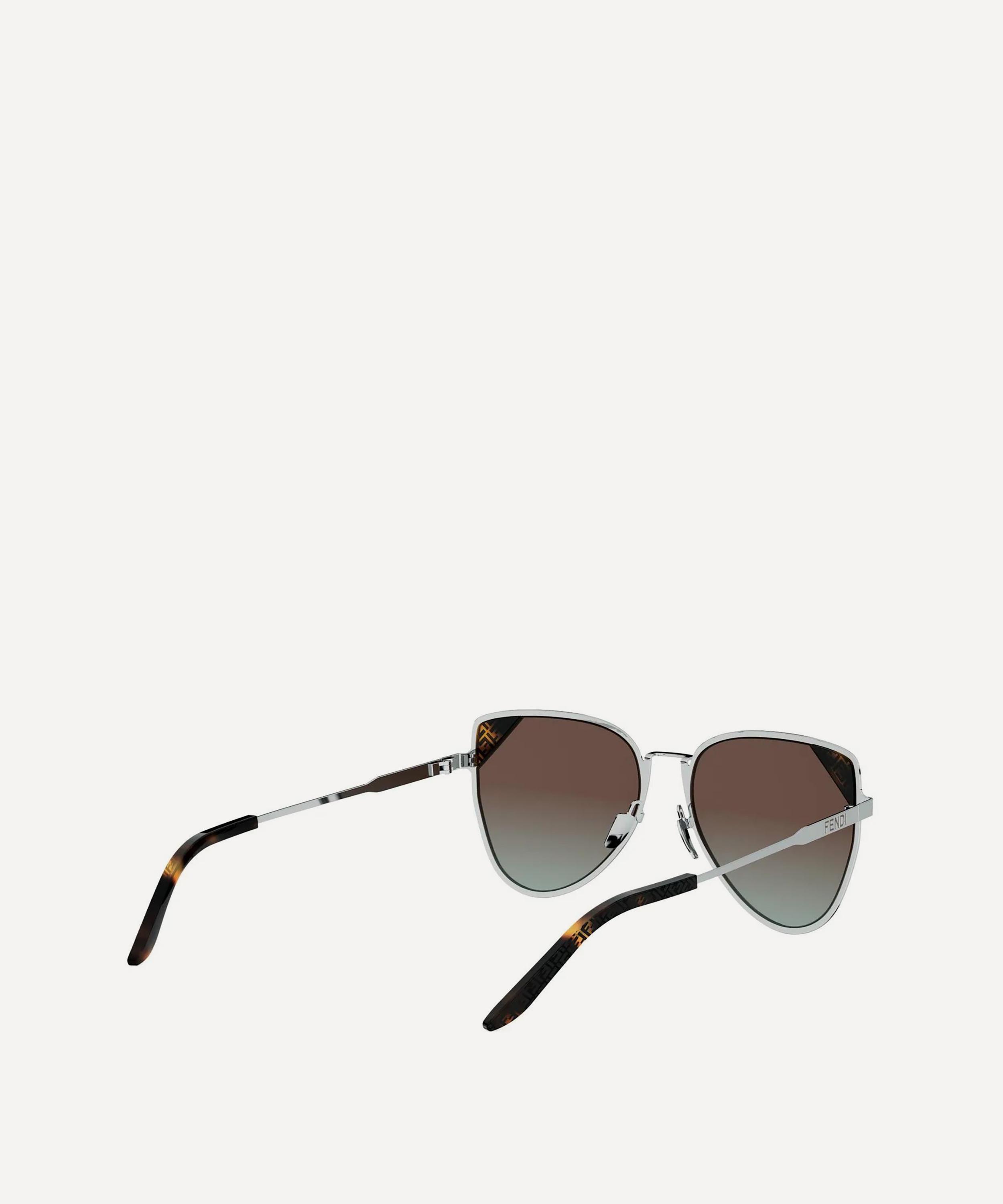 Fendi - Signature Pilot Metal Sunglasses image number 3
