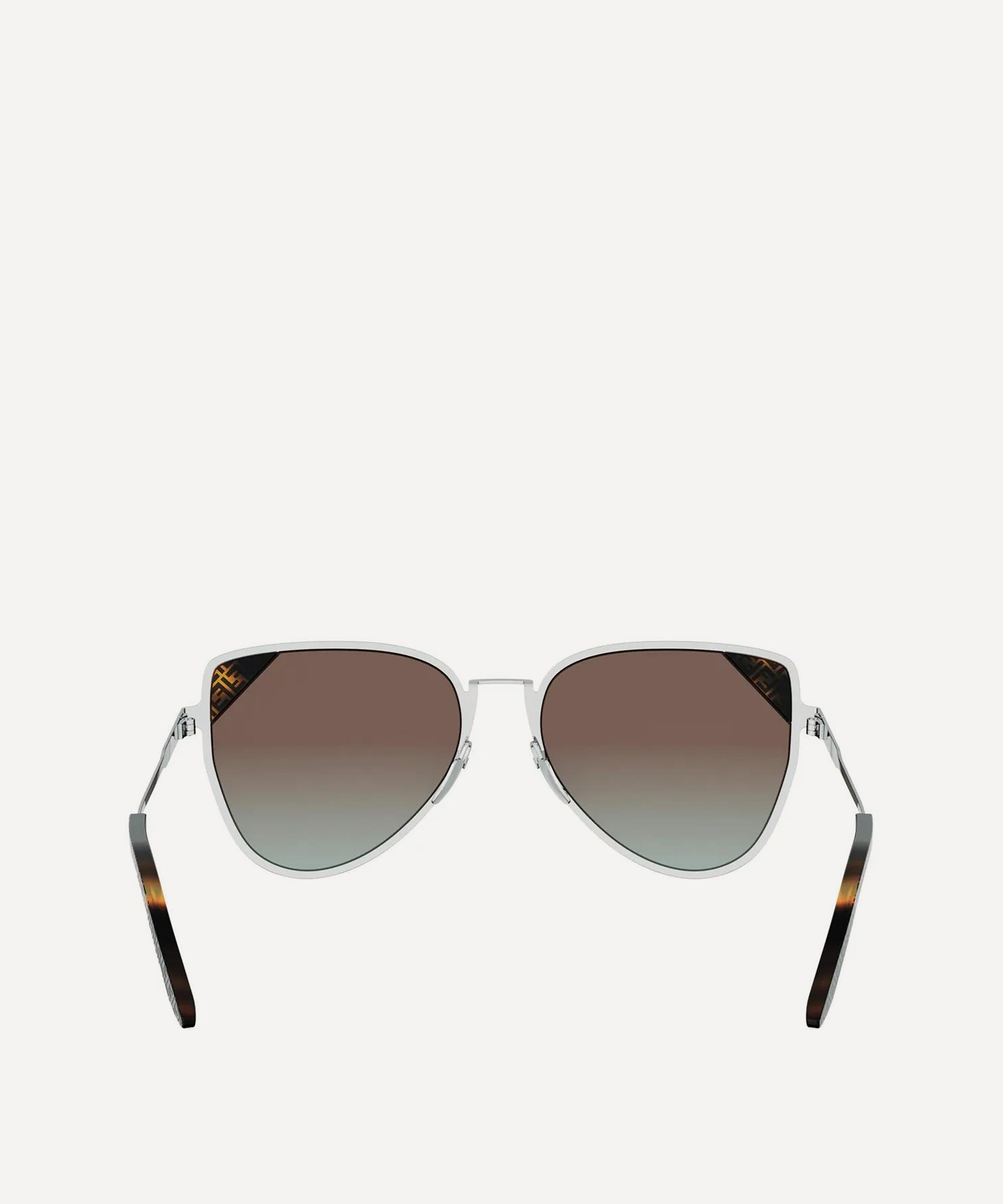 Fendi - Signature Pilot Metal Sunglasses image number 4
