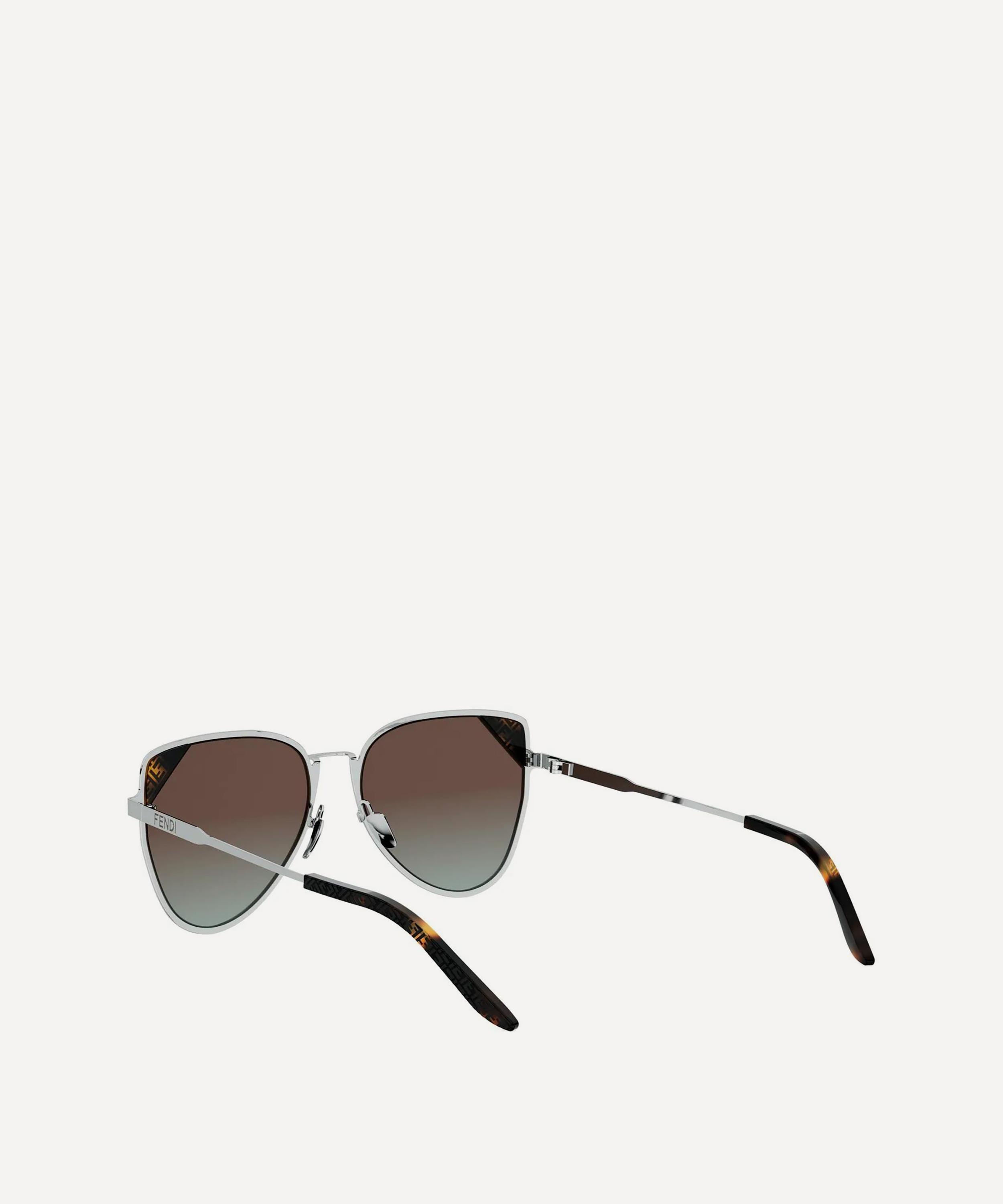 Fendi - Signature Pilot Metal Sunglasses image number 5