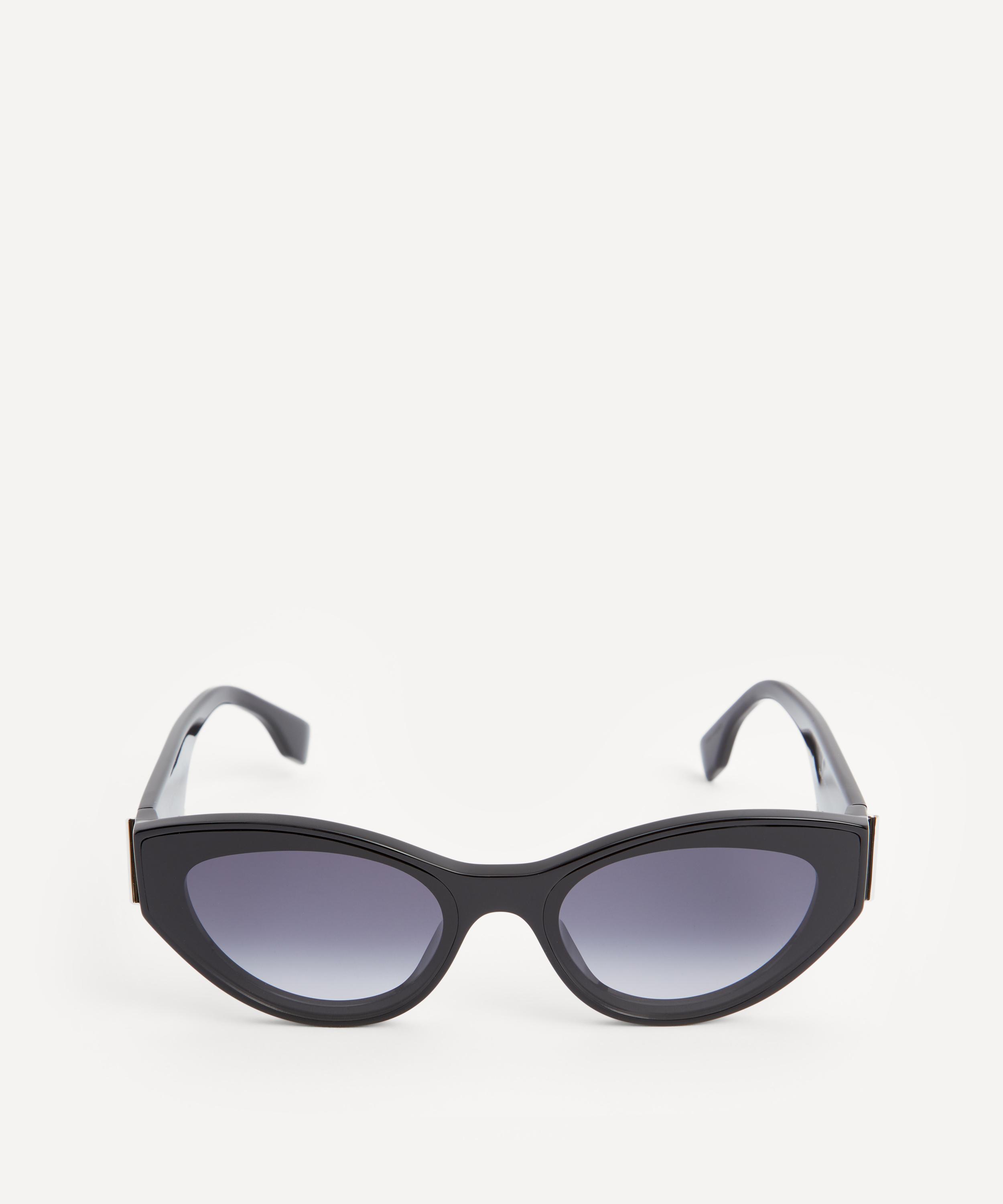 Fendi - Cat Eye Fendi First Logo Black Acetate Sunglasses