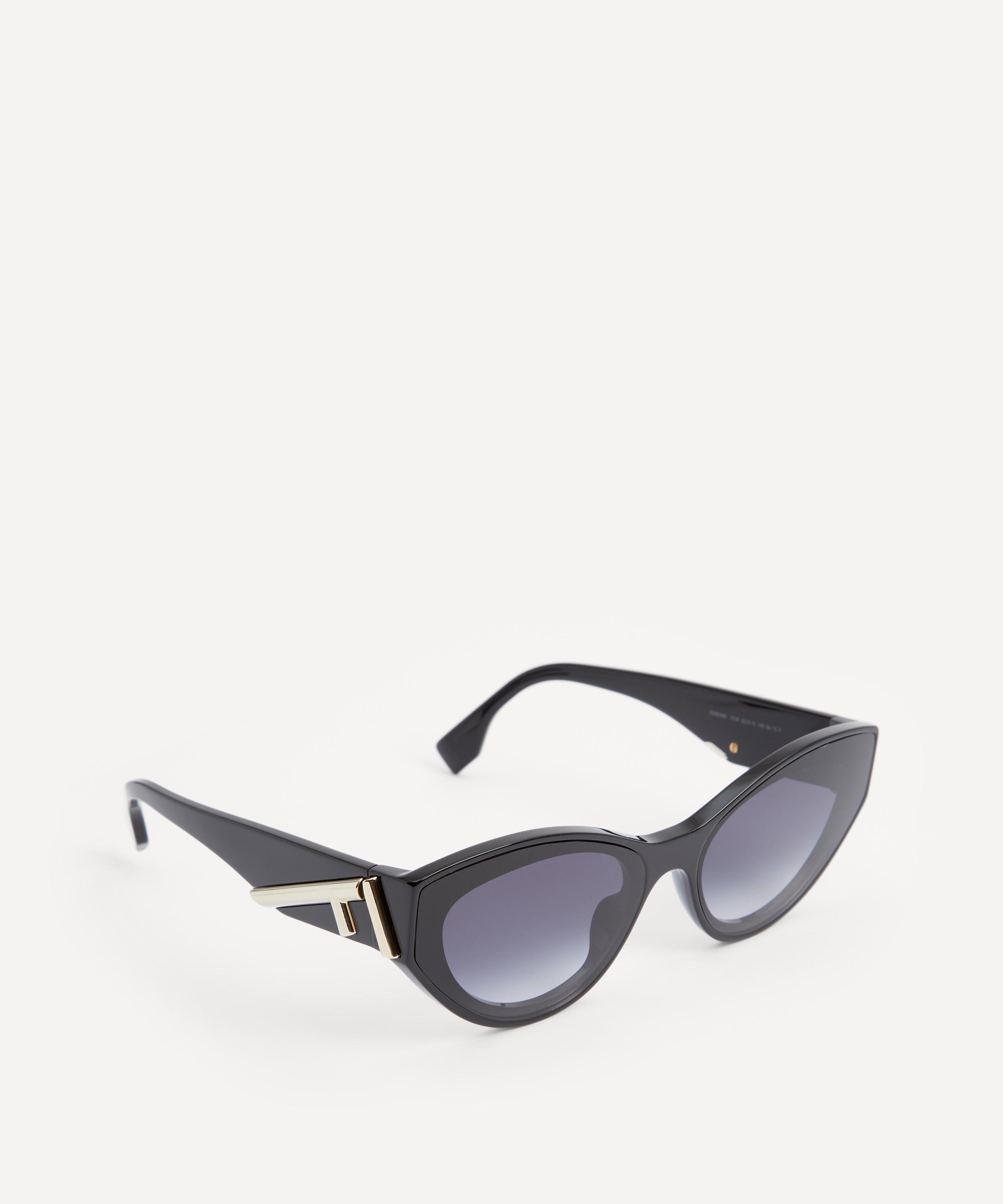 Fendi - Cat Eye Fendi First Logo Black Acetate Sunglasses image number 1