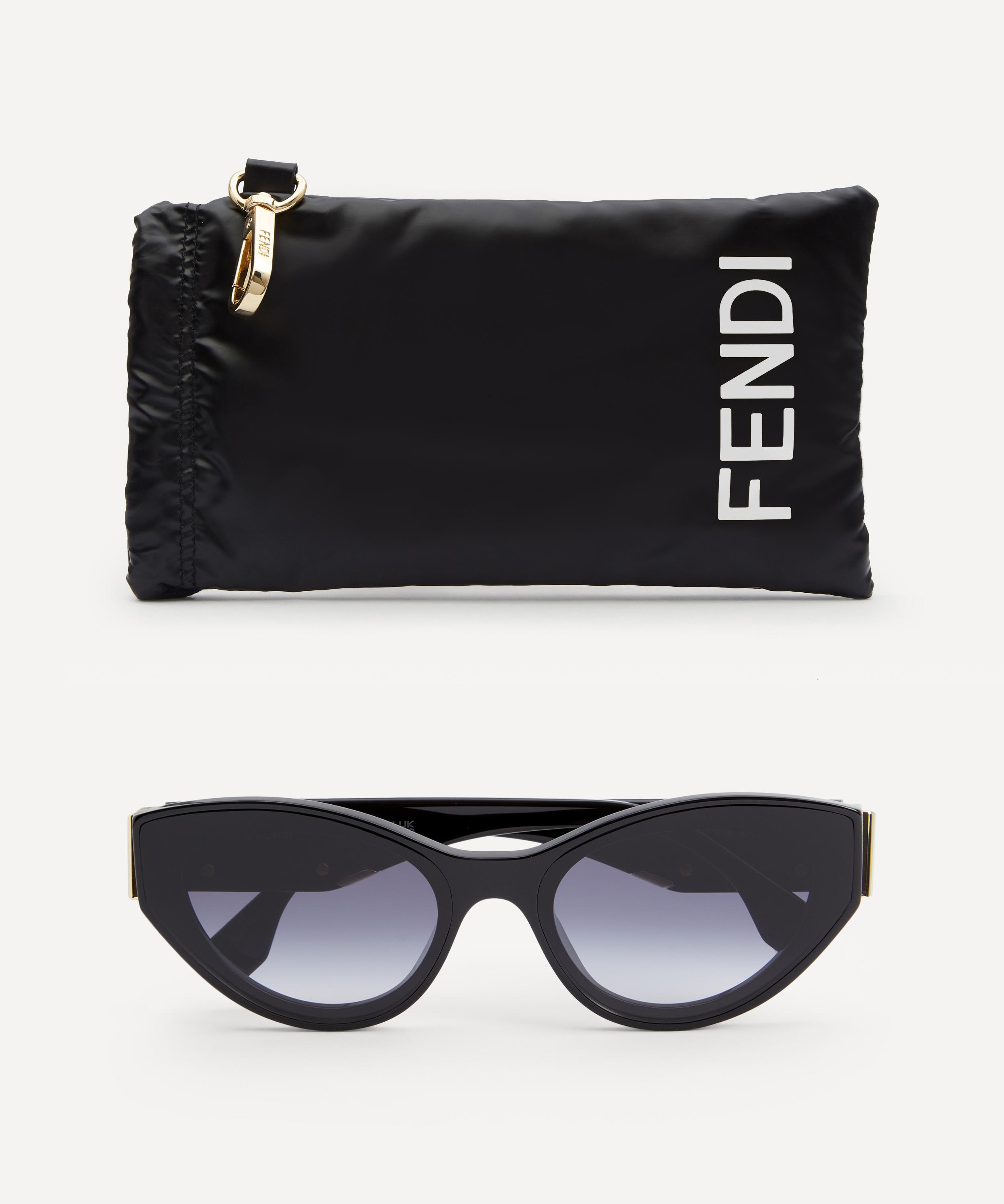 Fendi - Cat Eye Fendi First Logo Black Acetate Sunglasses image number 3
