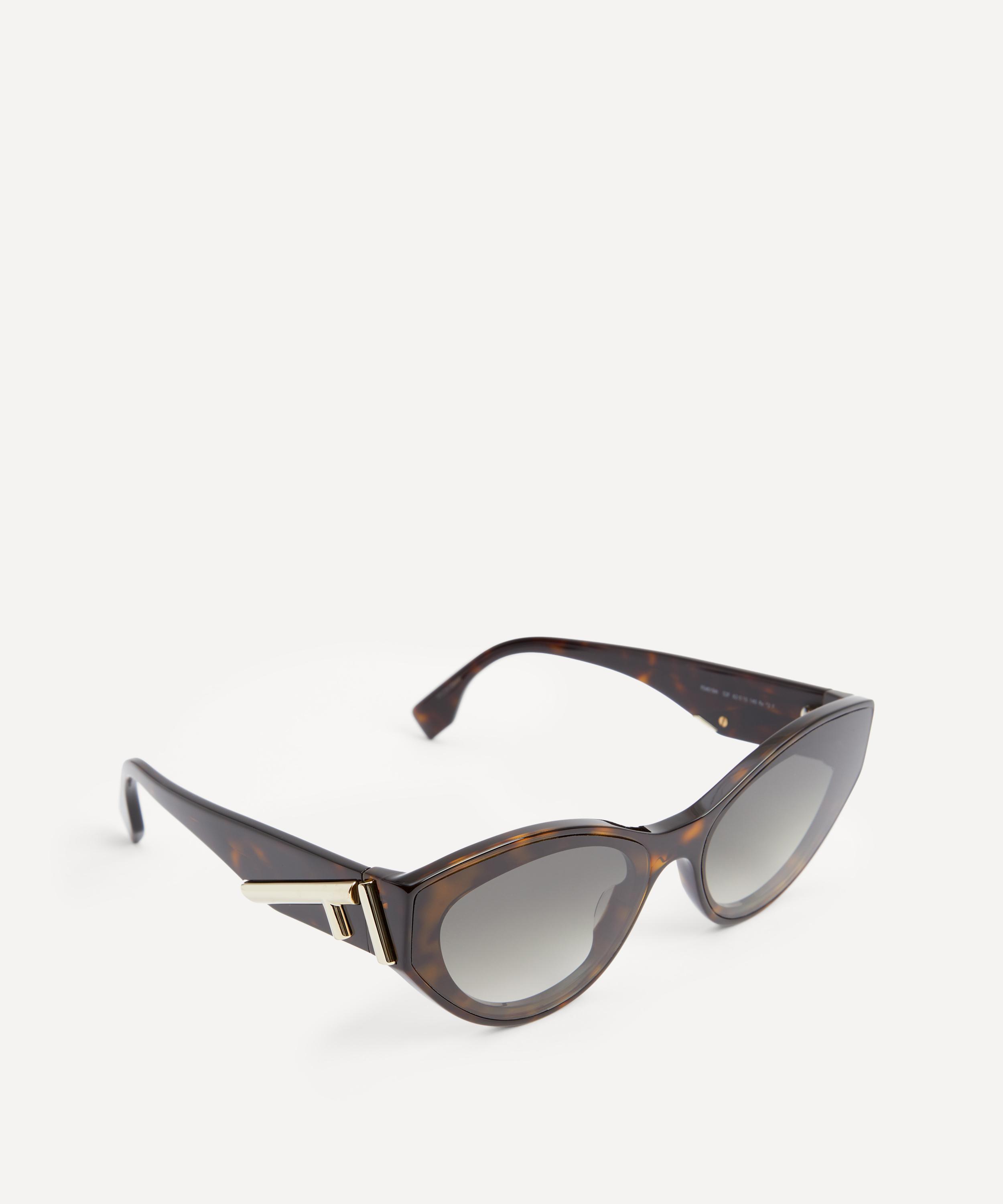 Fendi - Cat Eye Fendi First Logo Havana Acetate Sunglasses image number 1