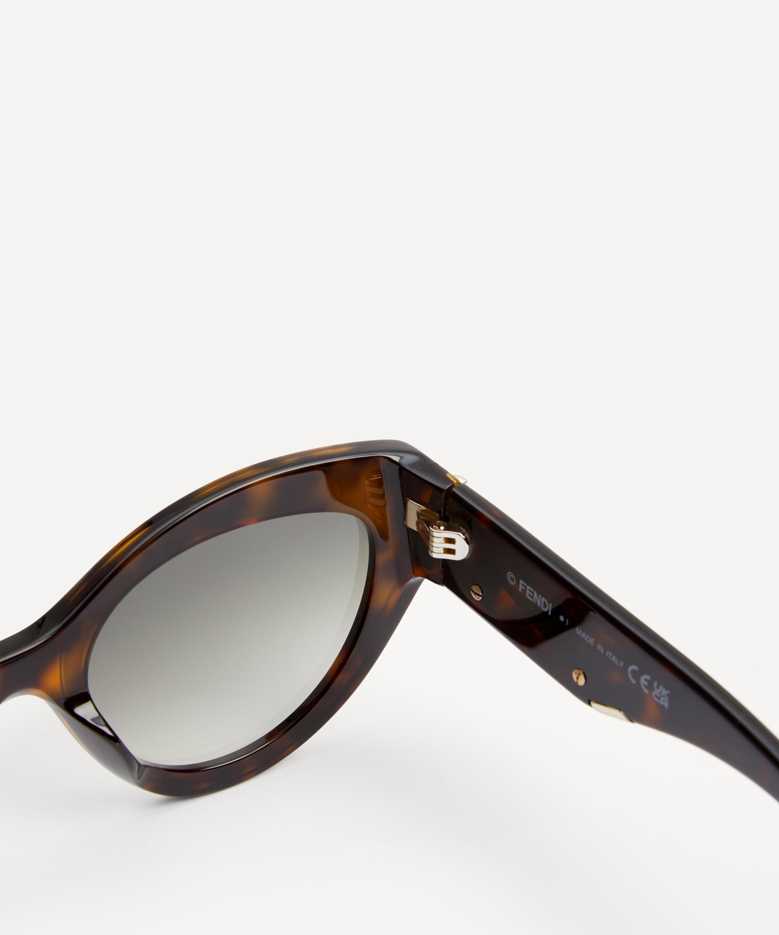 Fendi - Cat Eye Fendi First Logo Havana Acetate Sunglasses image number 2