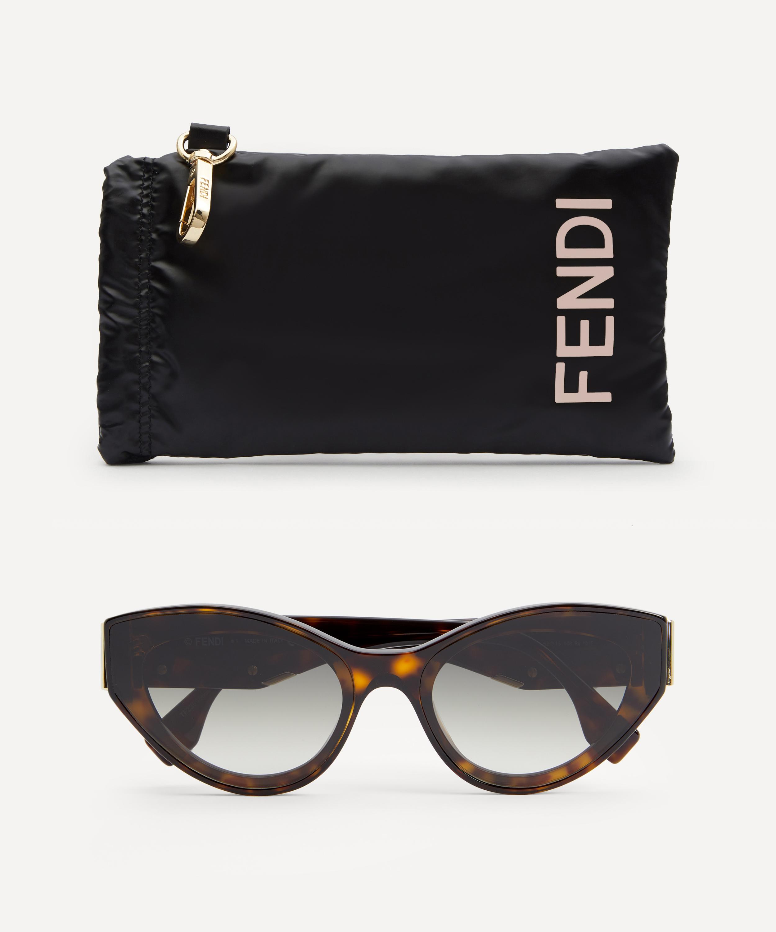 Fendi - Cat Eye Fendi First Logo Havana Acetate Sunglasses image number 3
