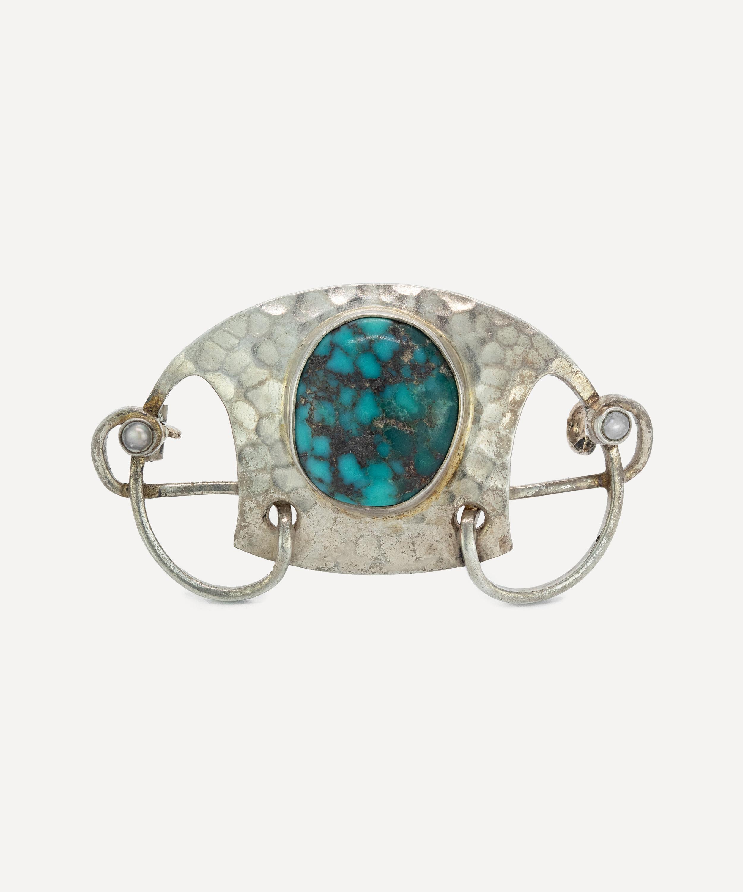 Kojis - Silver Murrle Bennet and Co Turquoise Brooch