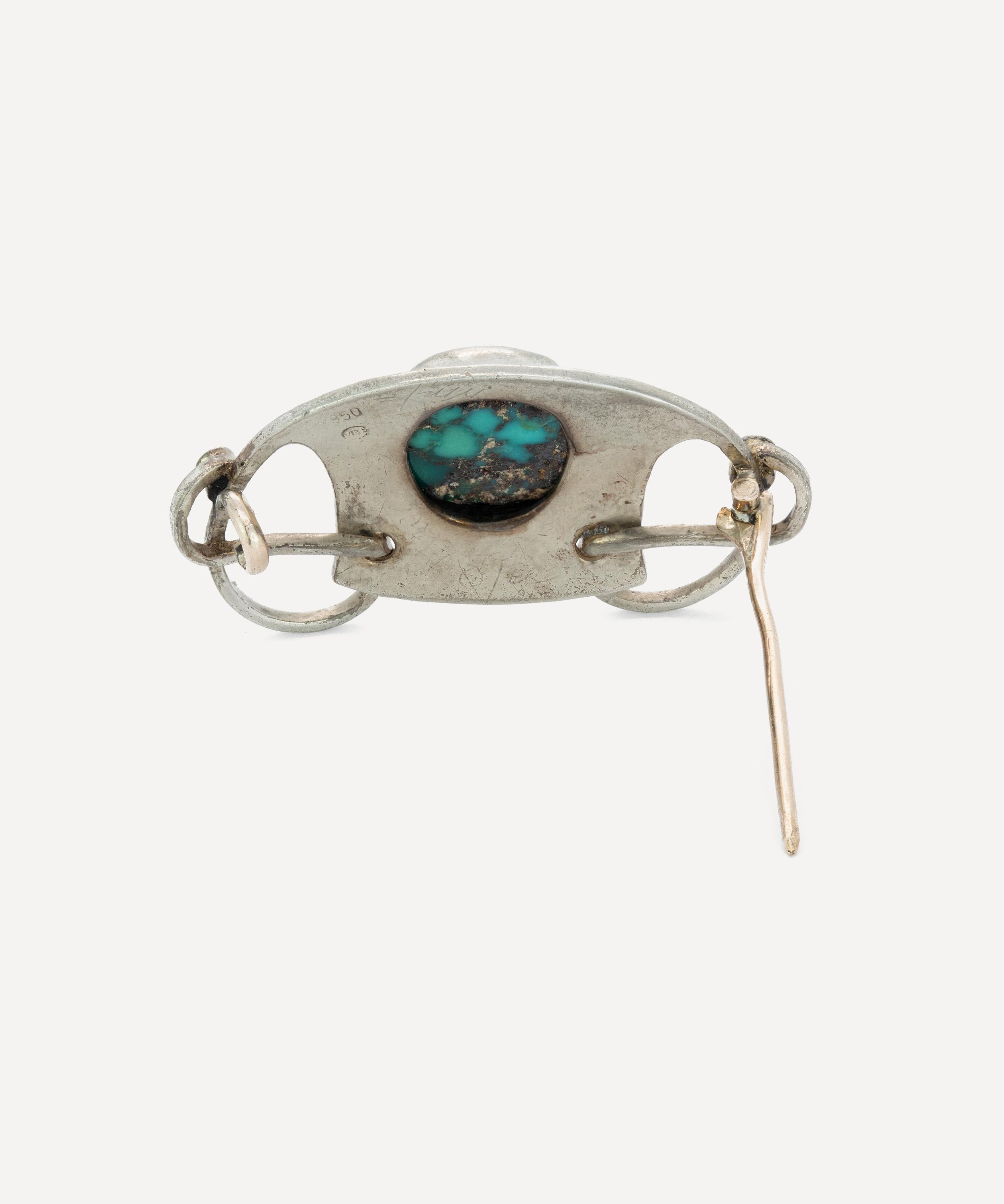 Kojis - Silver Murrle Bennet and Co Turquoise Brooch image number 1