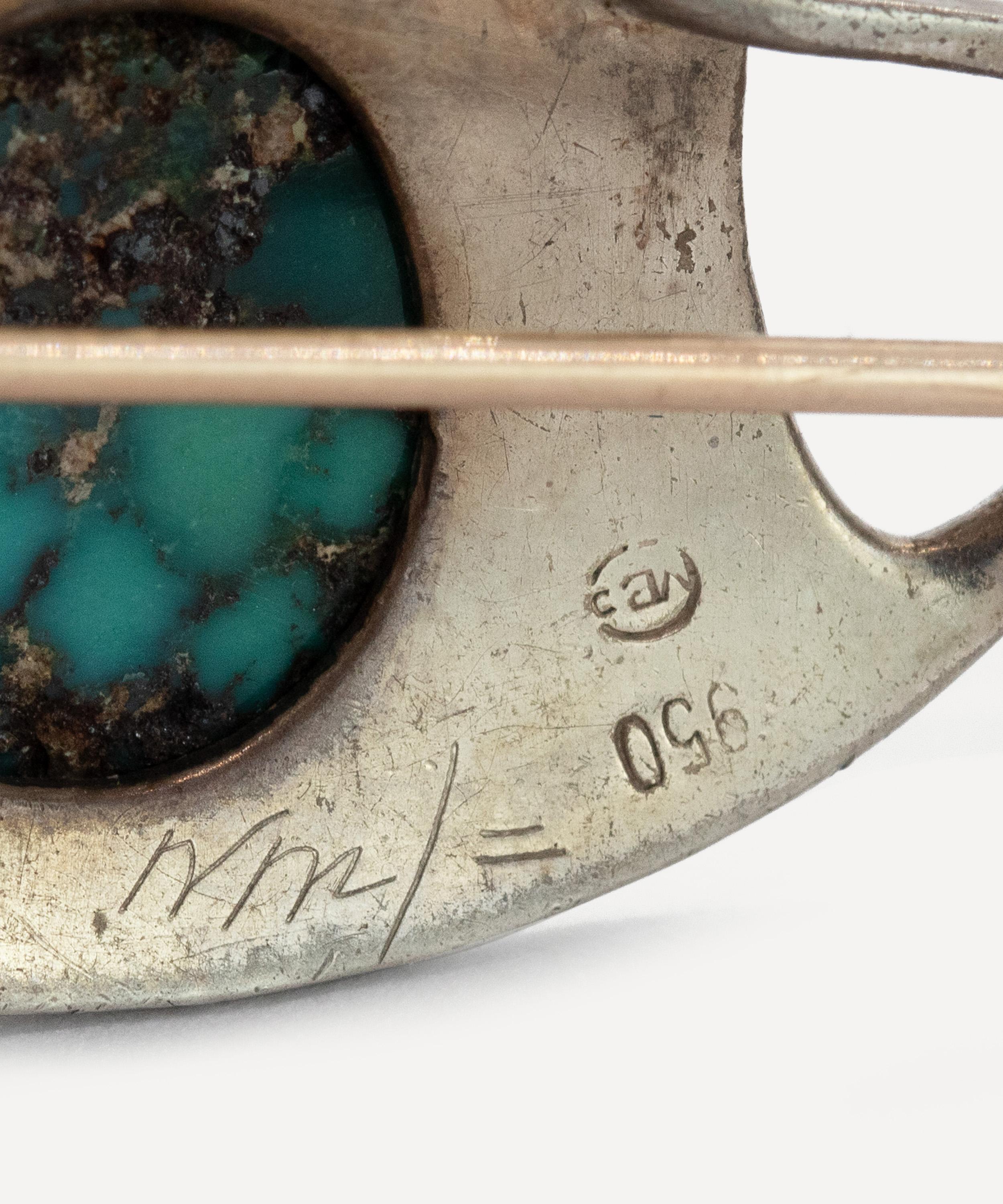 Kojis - Silver Murrle Bennet and Co Turquoise Brooch image number 2