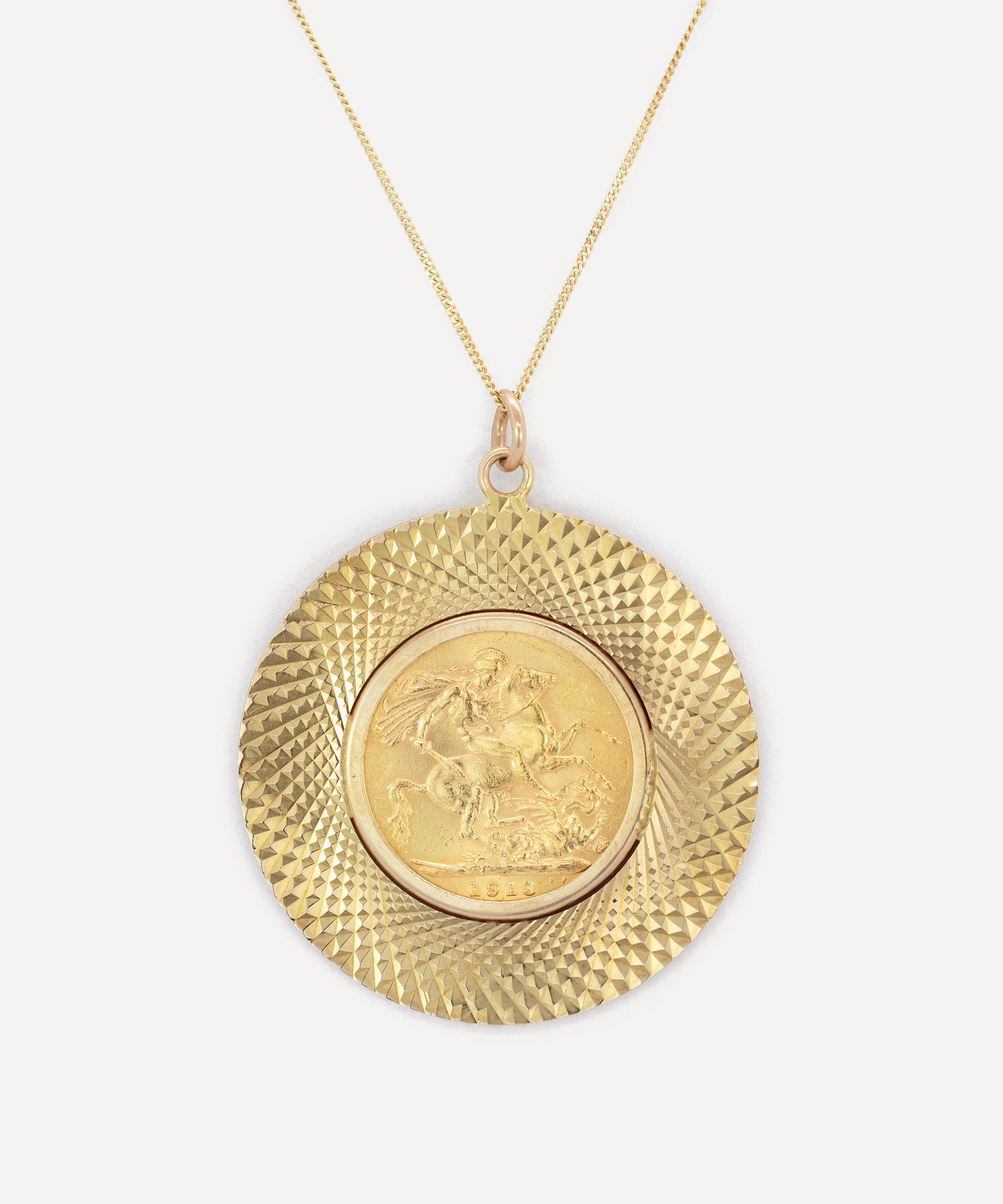 Kojis - 14ct Gold Vintage Sovereign Pendant image number 1