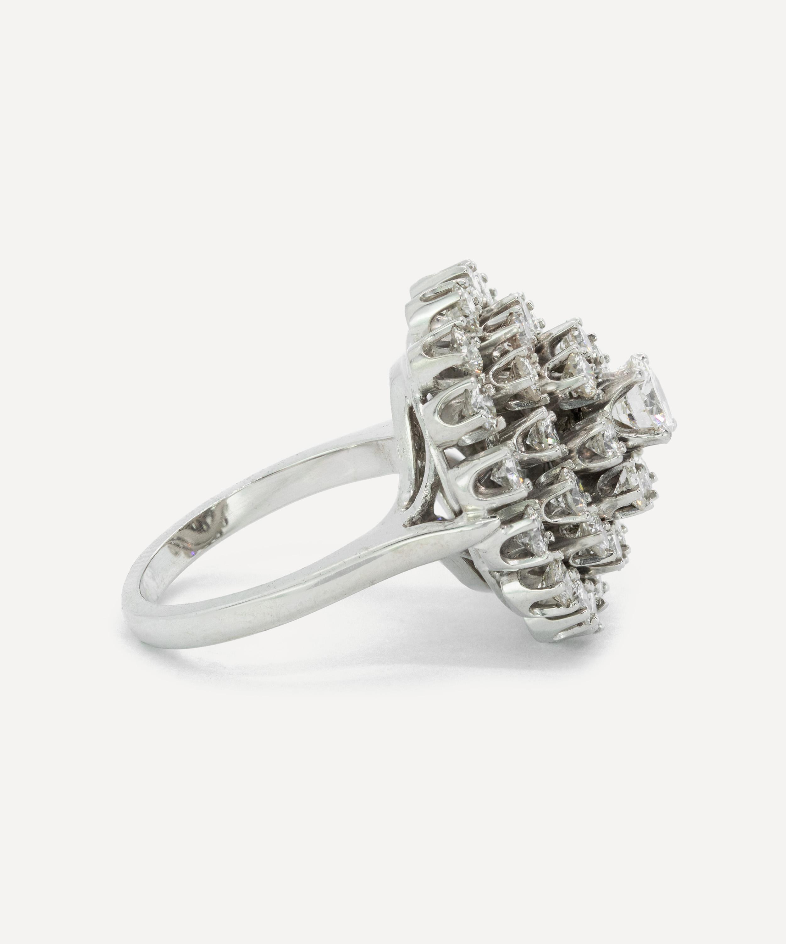 Kojis - 14ct White Gold Circular Diamond Cluster Ring image number 1