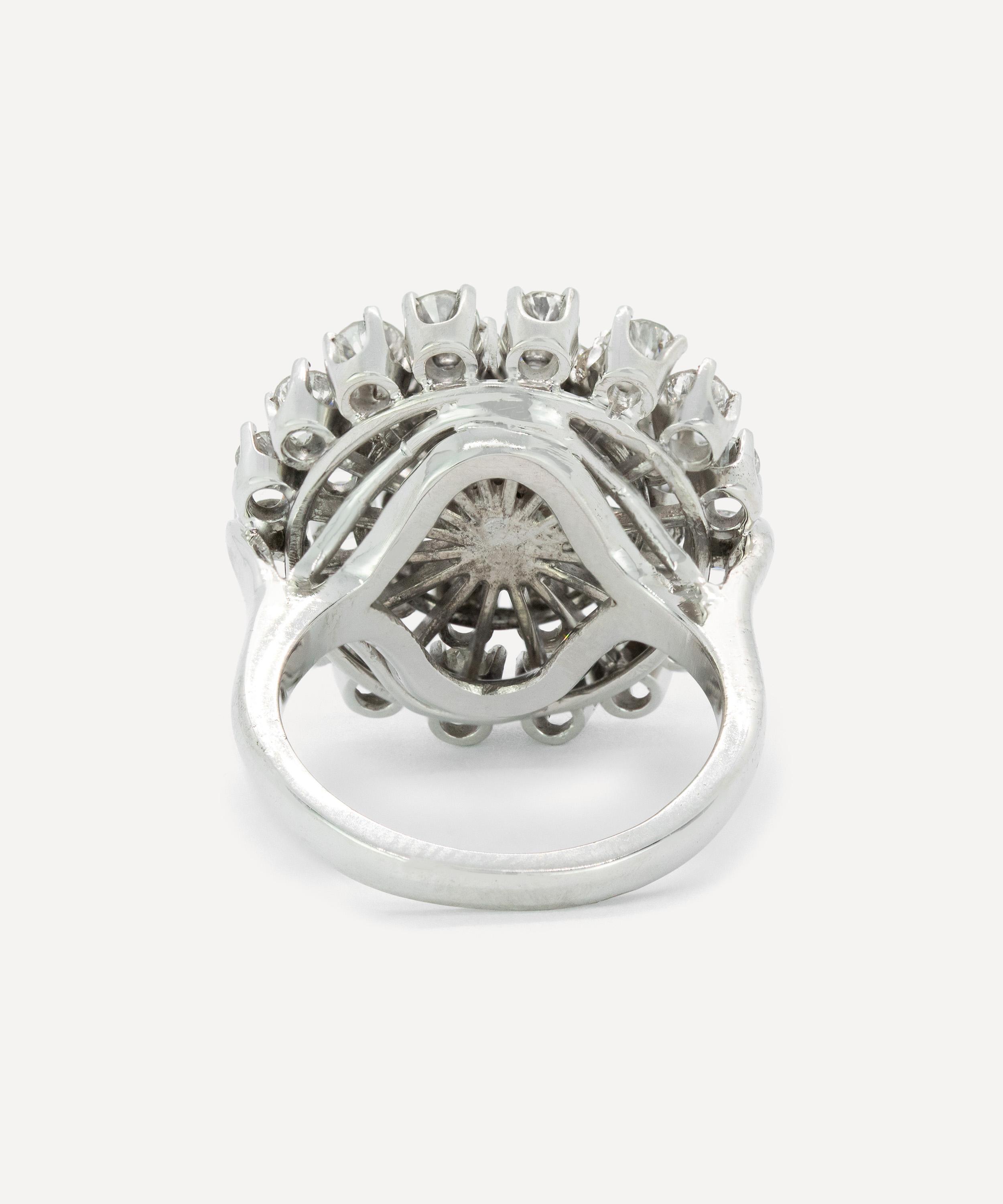 Kojis - 14ct White Gold Circular Diamond Cluster Ring image number 2