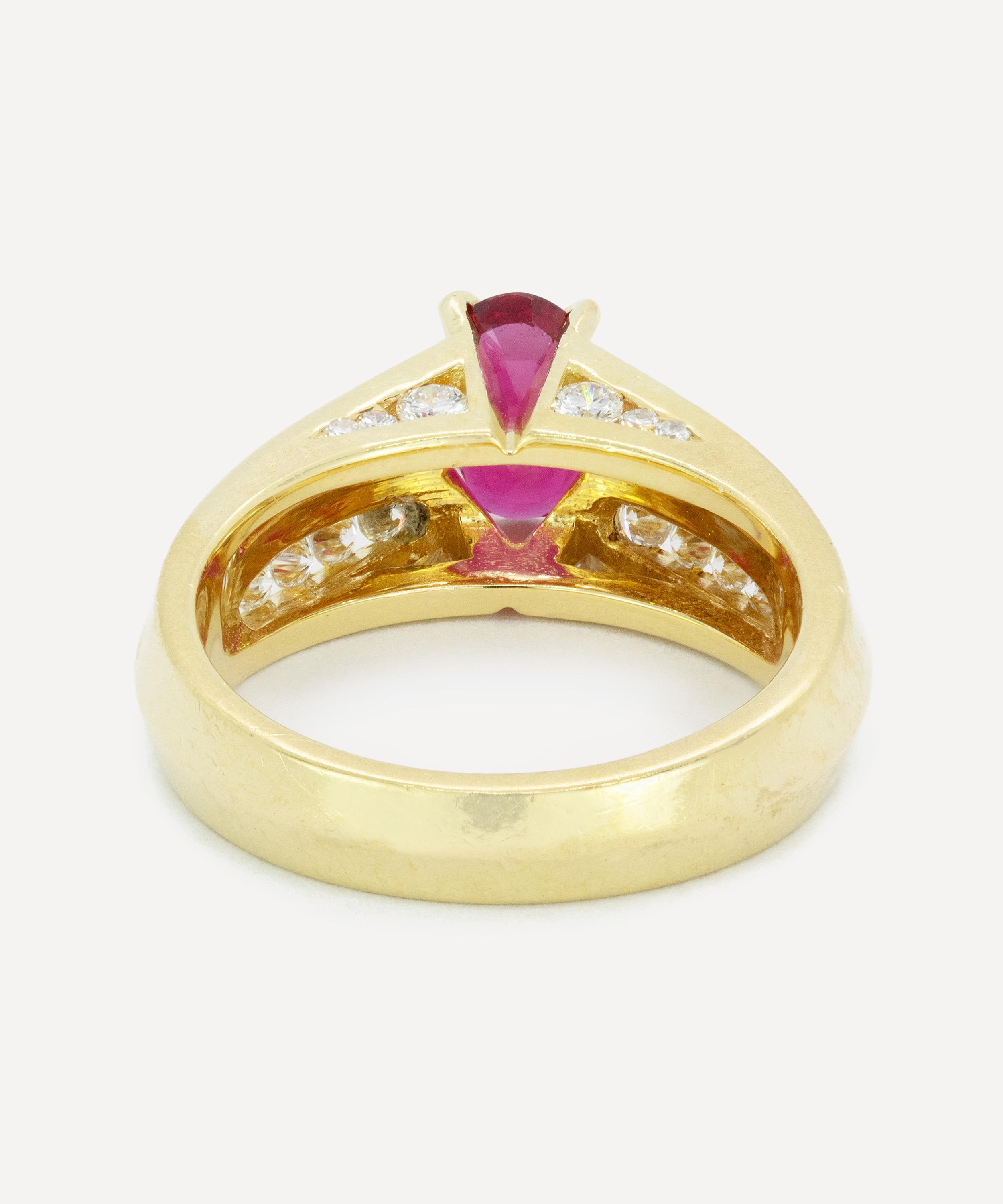 Kojis - 18ct Gold Ruby and Diamond Shoulder Ring image number 3