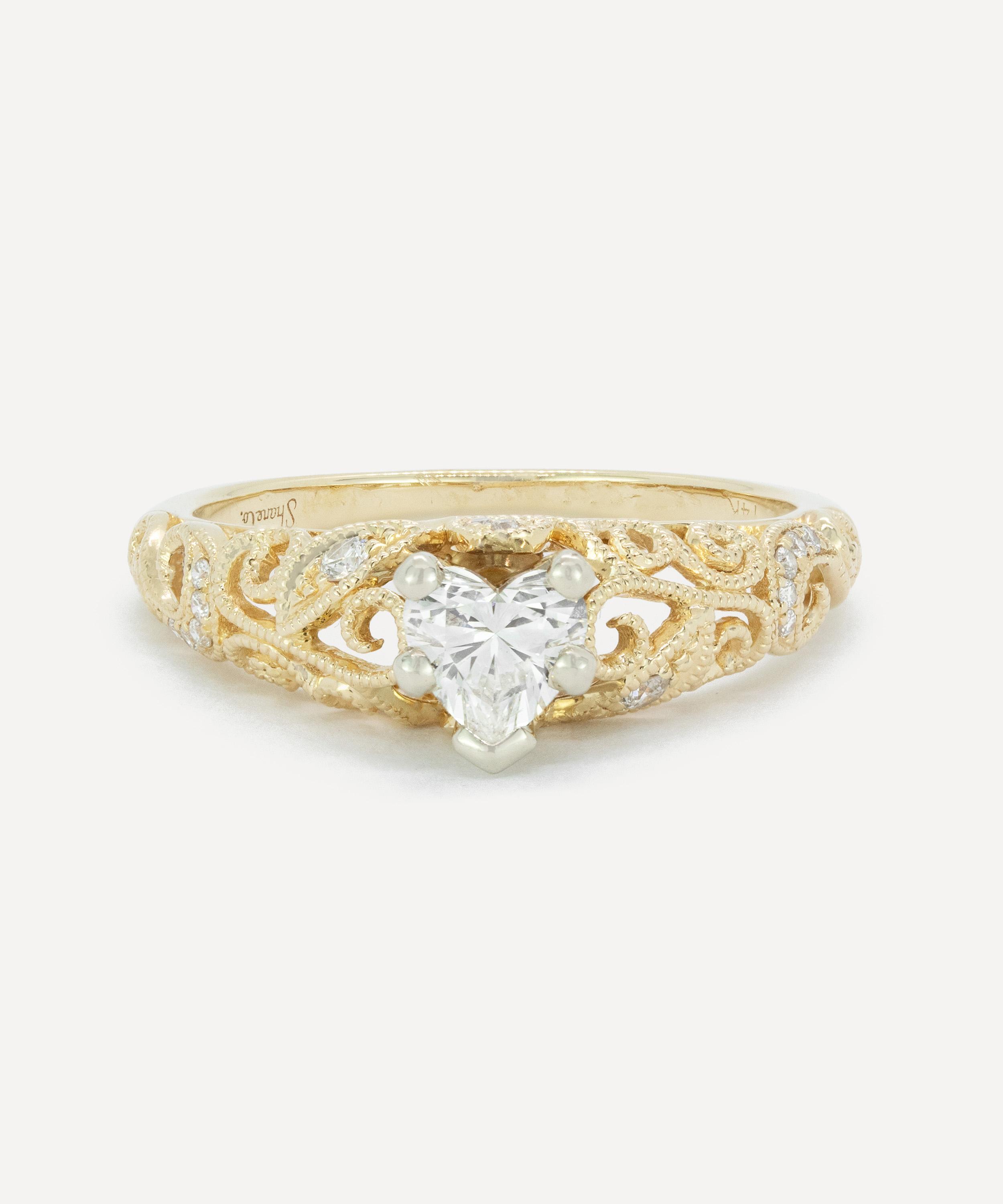 Kojis - 14ct Gold Heart Cut Diamond Ring