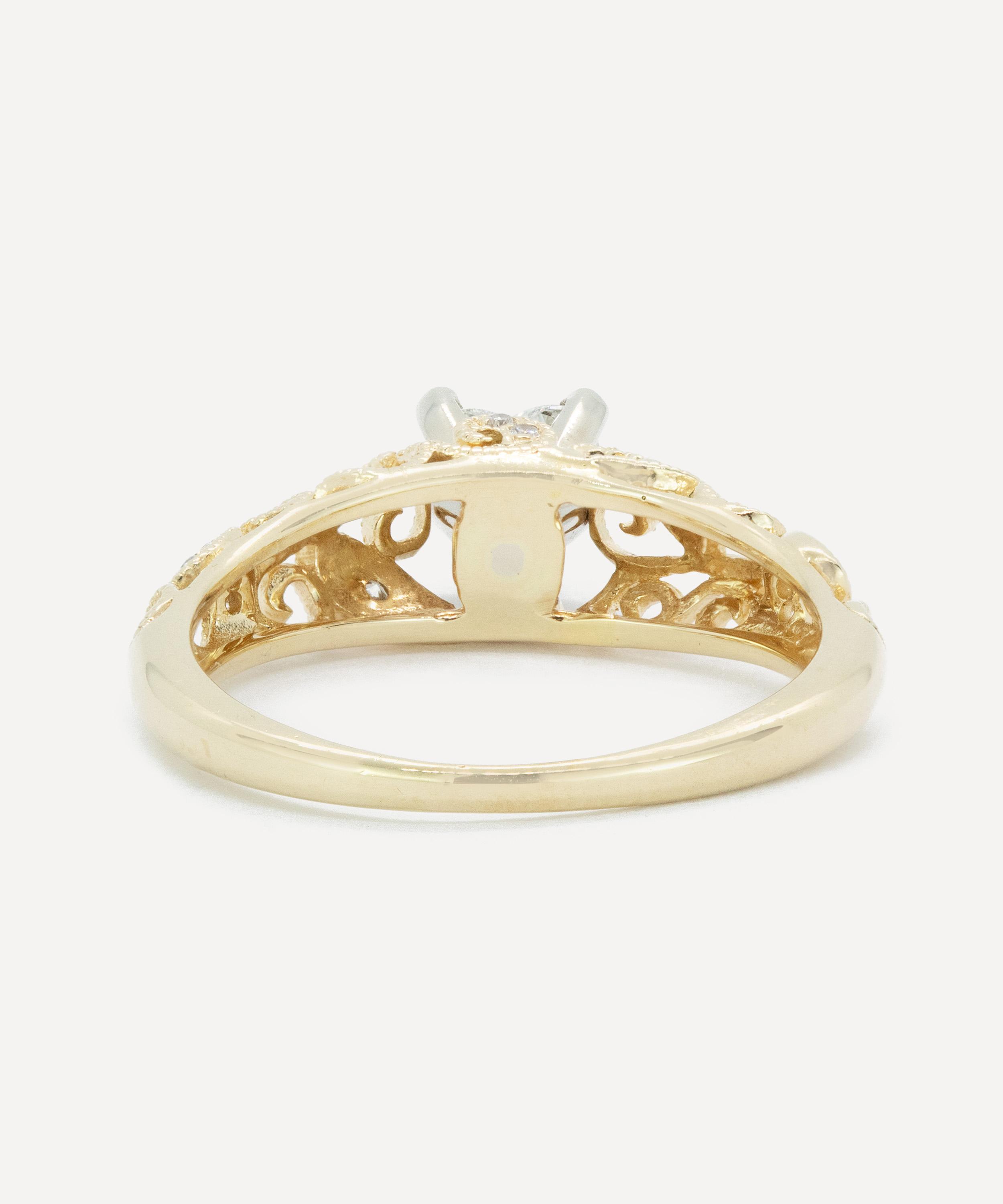 Kojis - 14ct Gold Heart Cut Diamond Ring image number 2