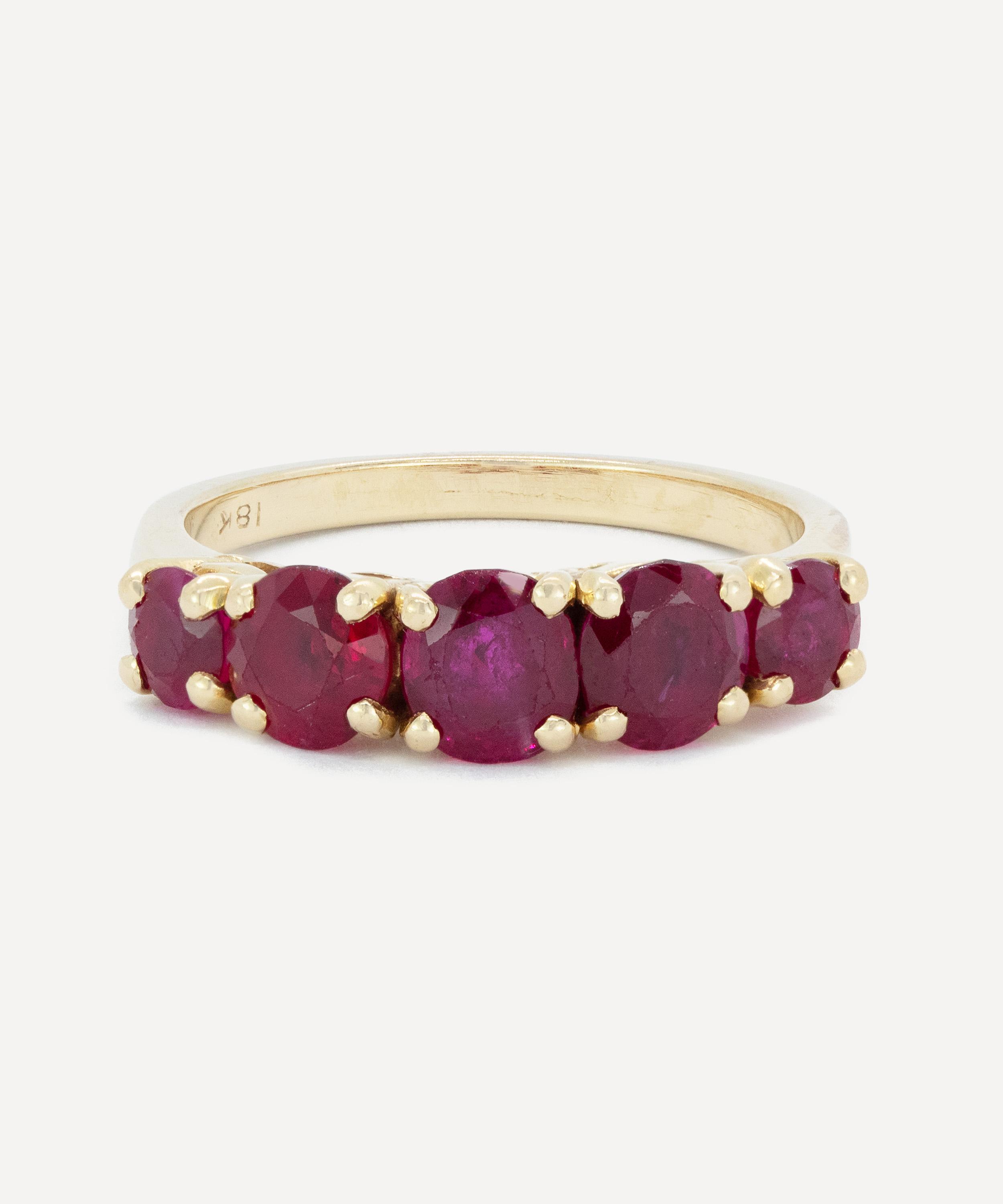 Kojis - 18ct Gold Five stone Ruby Ring