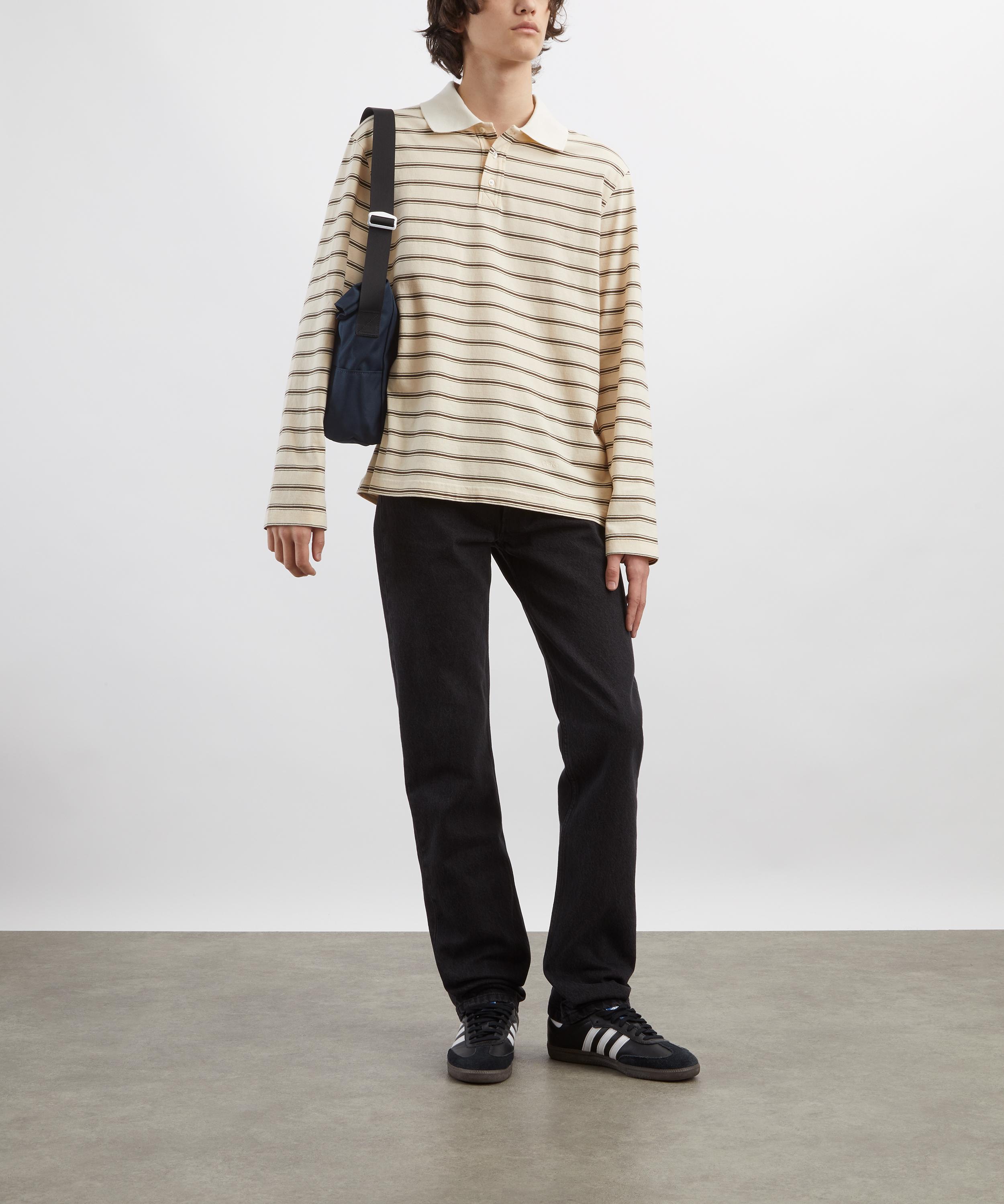 A.P.C. - Long-Sleeve Striped Polo image number 1