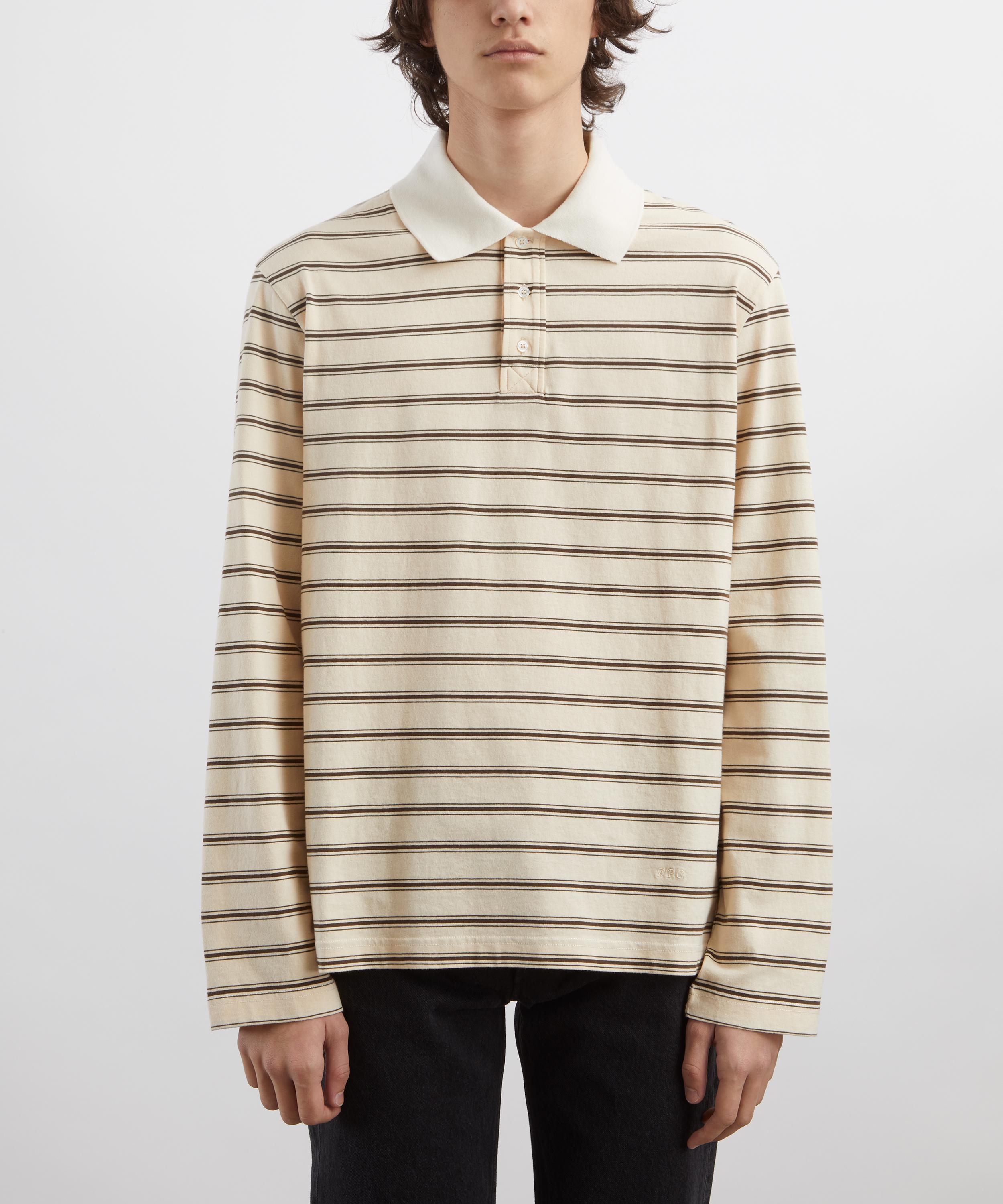 A.P.C. - Long-Sleeve Striped Polo image number 2