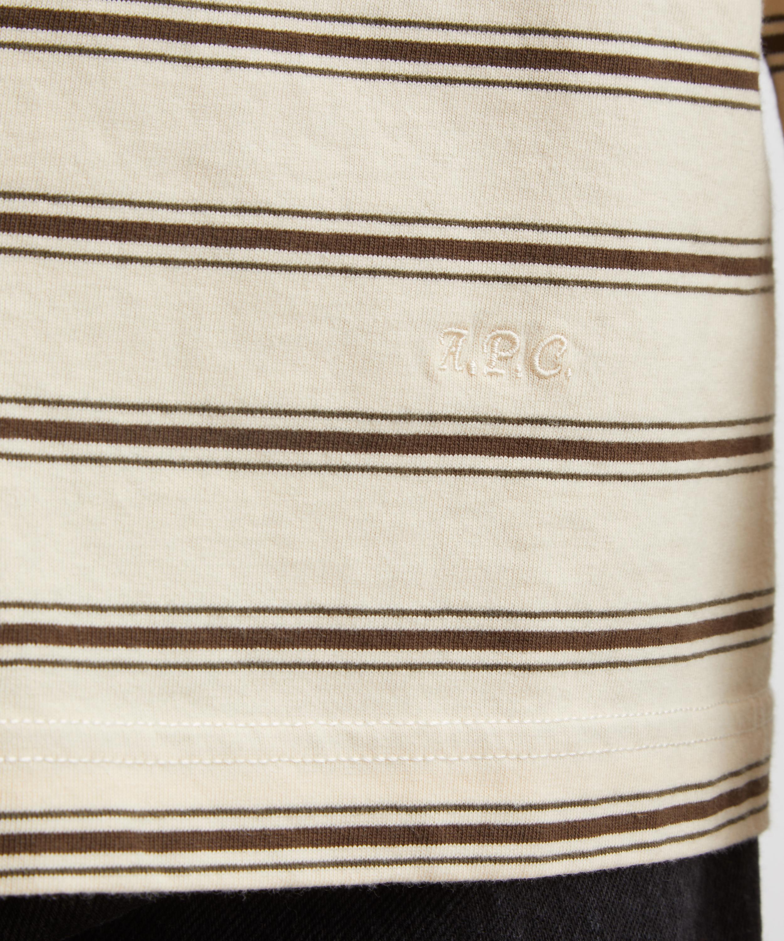 A.P.C. - Long-Sleeve Striped Polo image number 4