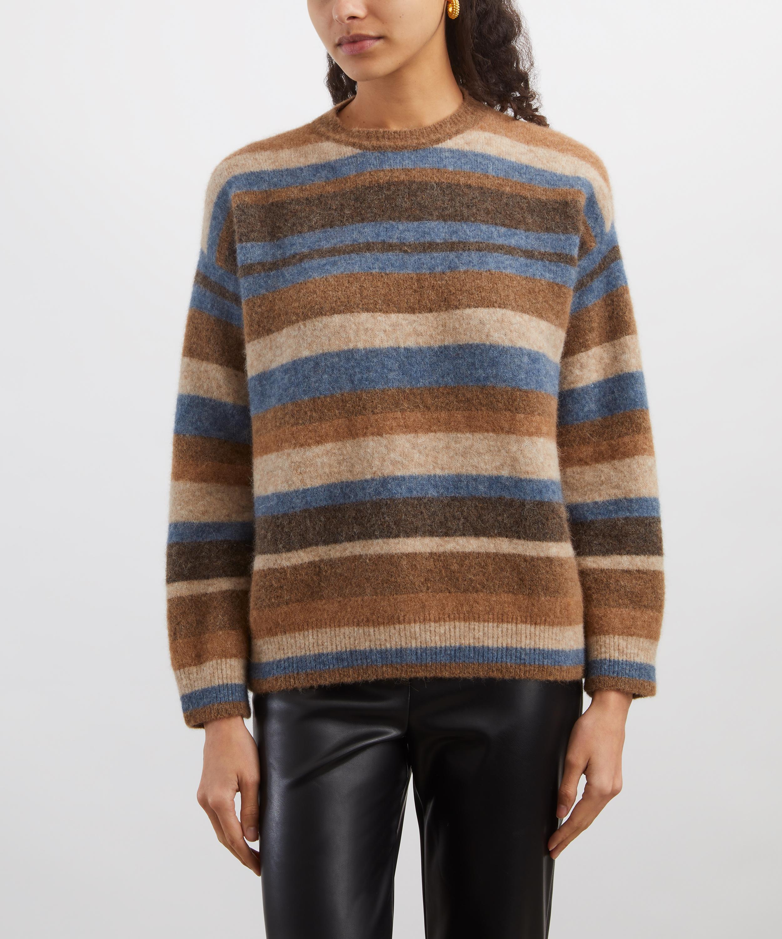 S Max Mara - Volares Striped Alpaca-Blend Jumper image number 2