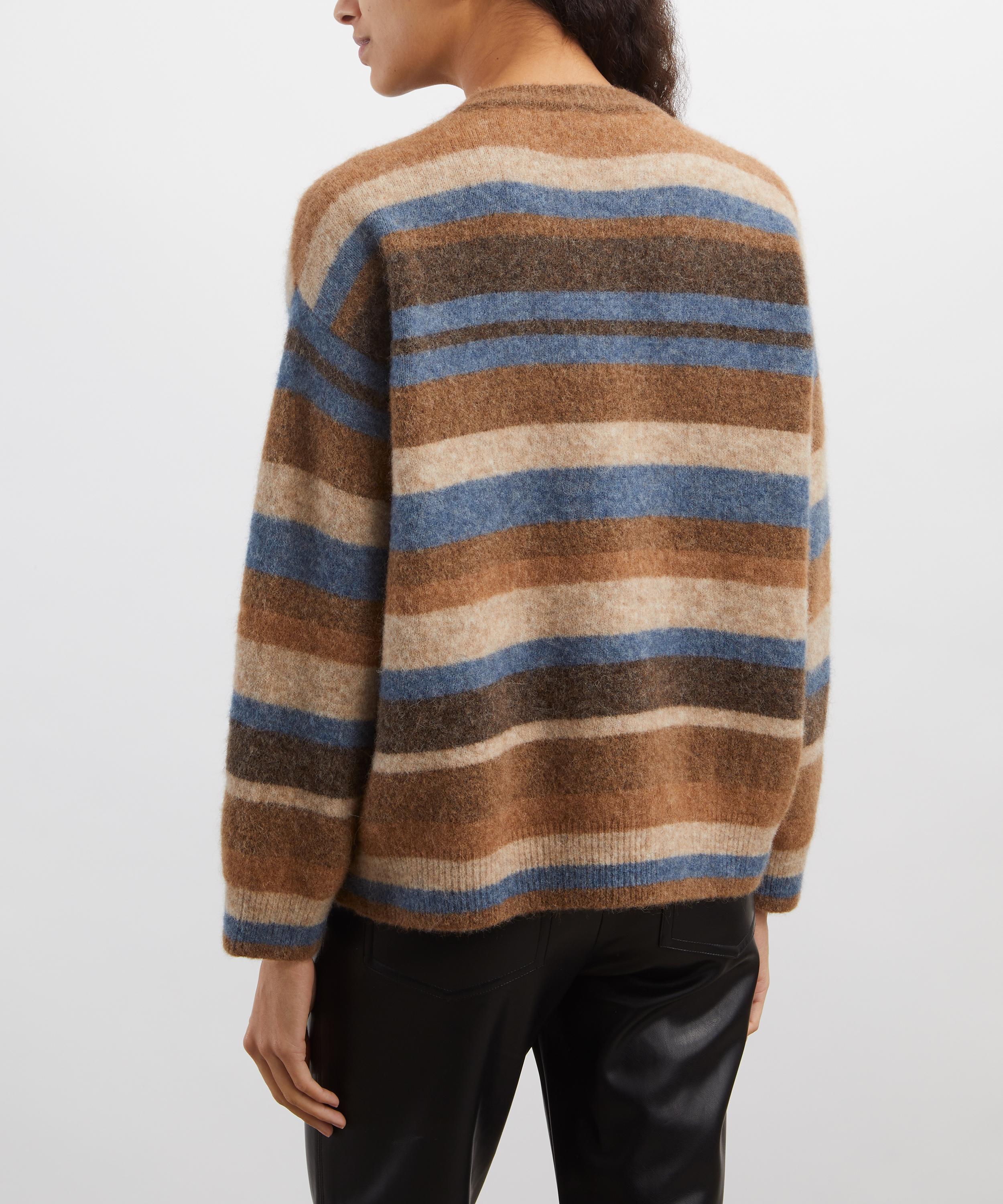 S Max Mara - Volares Striped Alpaca-Blend Jumper image number 3