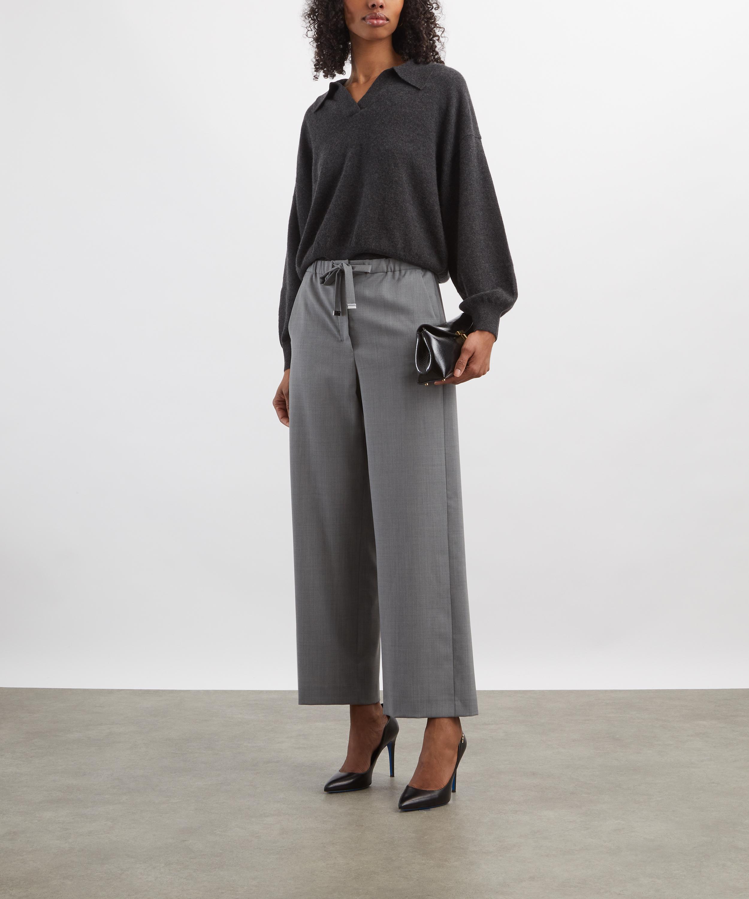 S Max Mara - Baia Wool-Blend Wide-Leg Trousers image number 1
