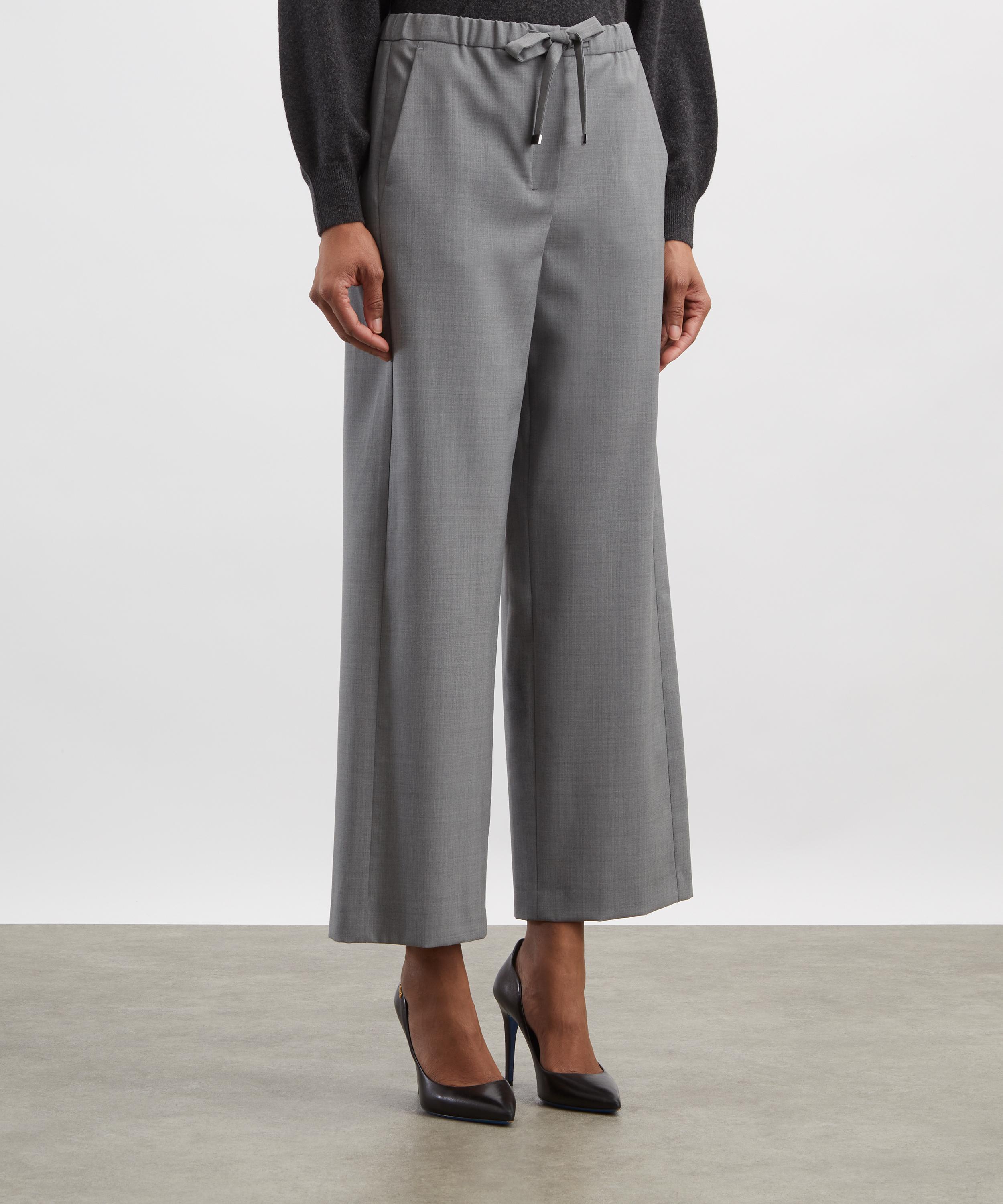 S Max Mara - Baia Wool-Blend Wide-Leg Trousers image number 2
