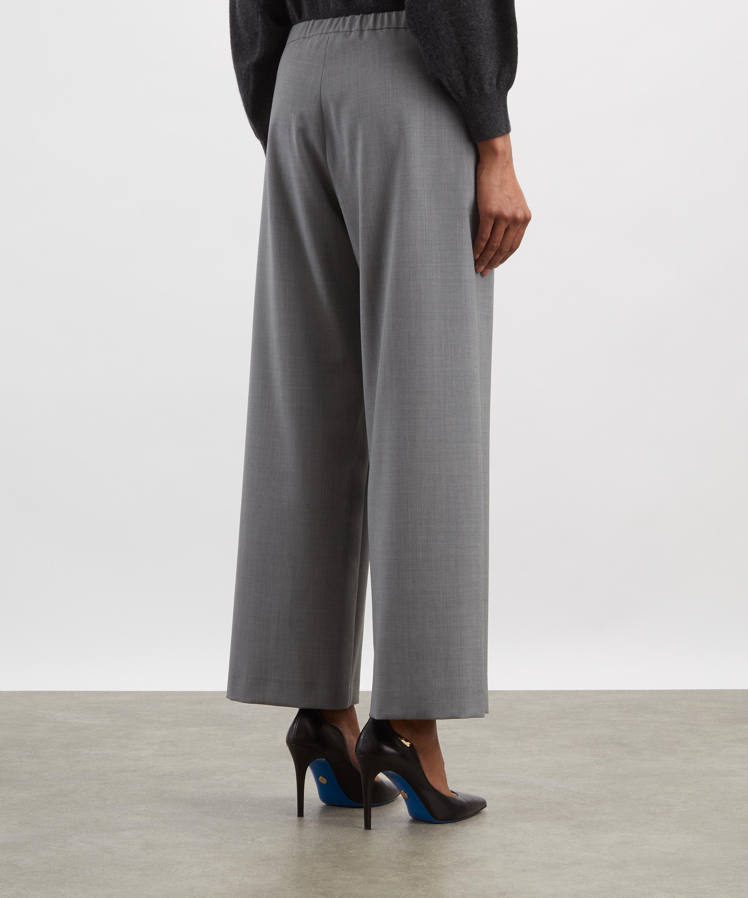 S Max Mara - Baia Wool-Blend Wide-Leg Trousers image number 3