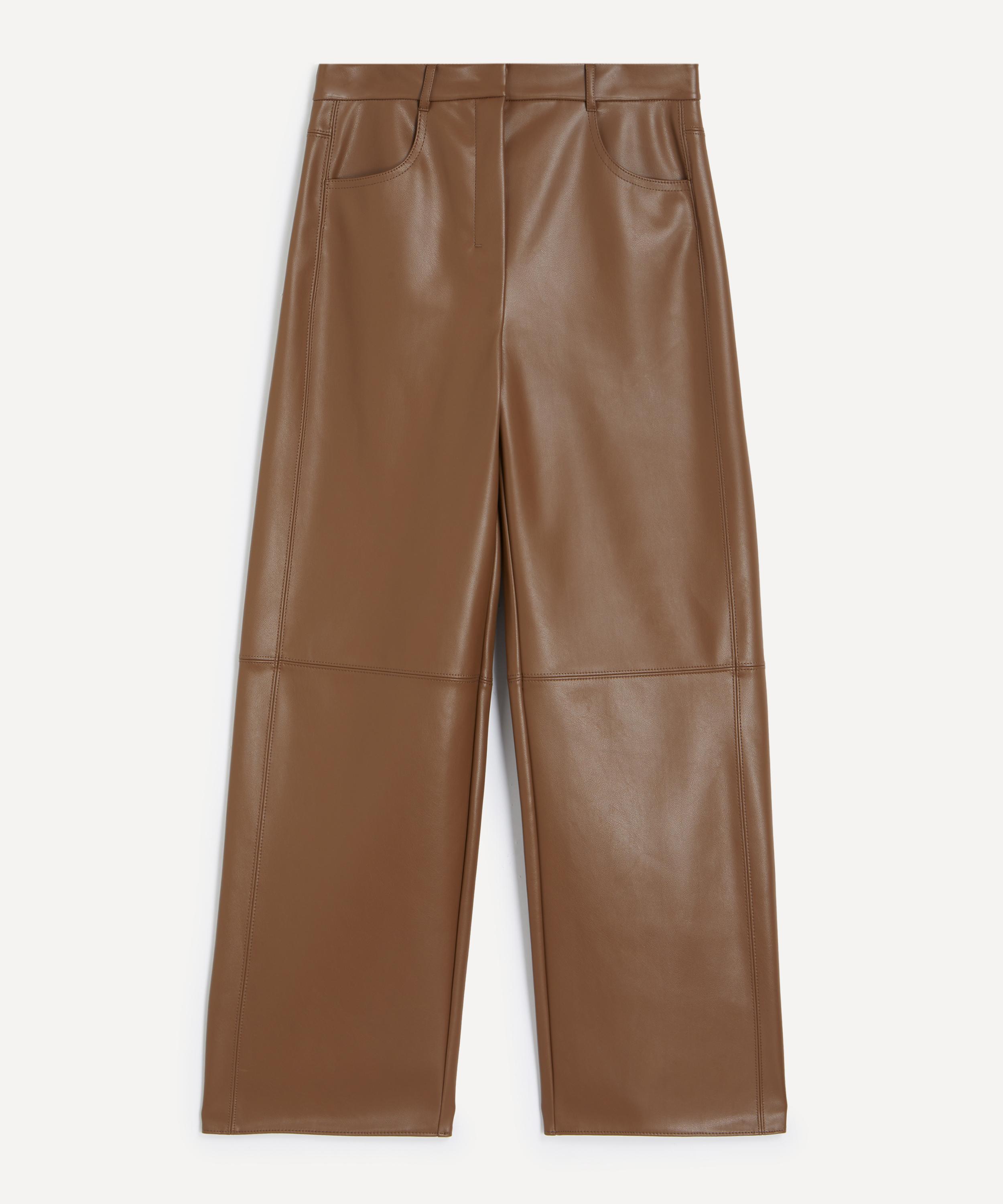 S Max Mara - Sorriso Tobacco Coated Fabric Trousers