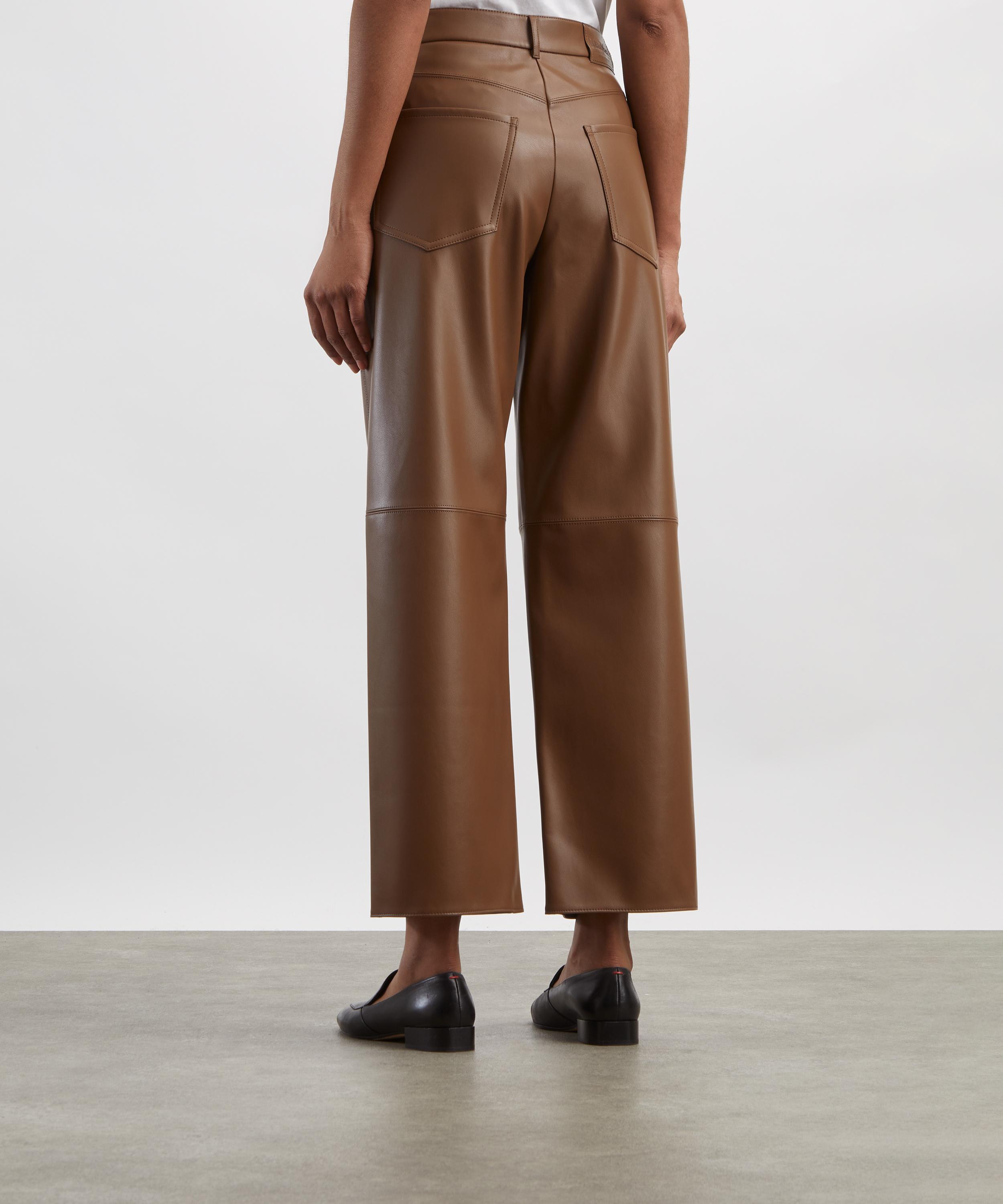 S Max Mara - Sorriso Tobacco Coated Fabric Trousers image number 3