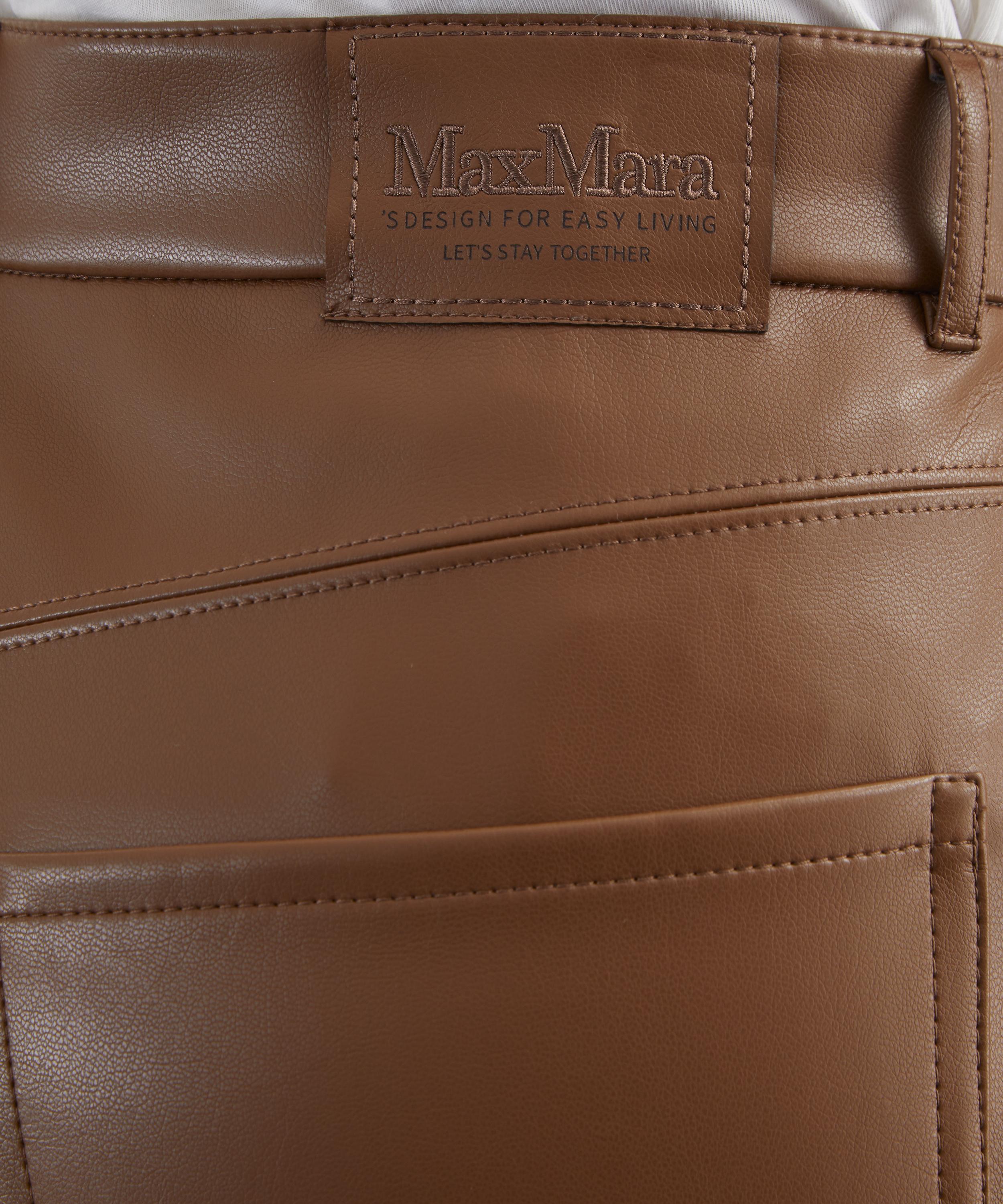 S Max Mara - Sorriso Tobacco Coated Fabric Trousers image number 4