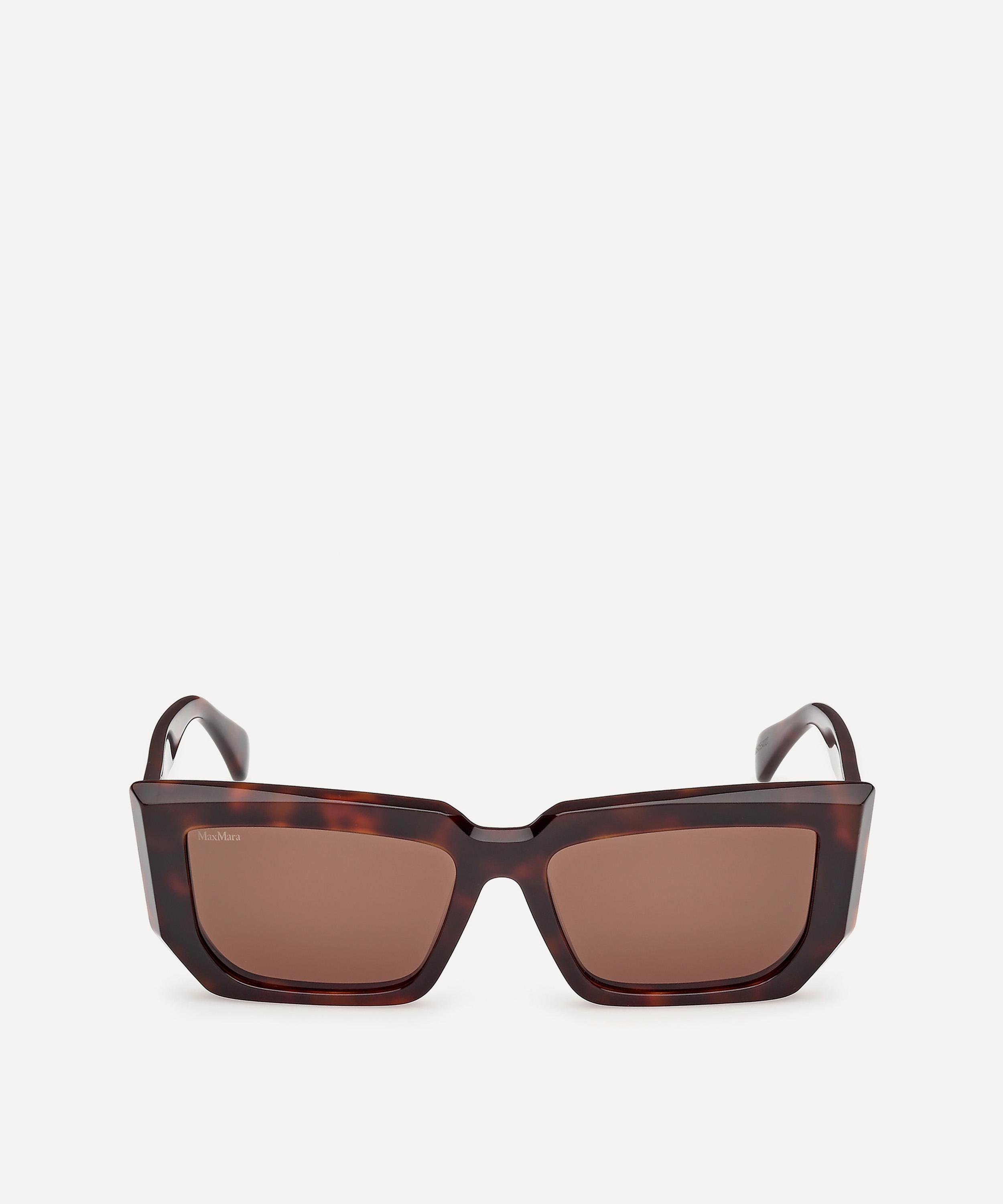 Max Mara - Glimpse Havana Rectangle Sunglasses