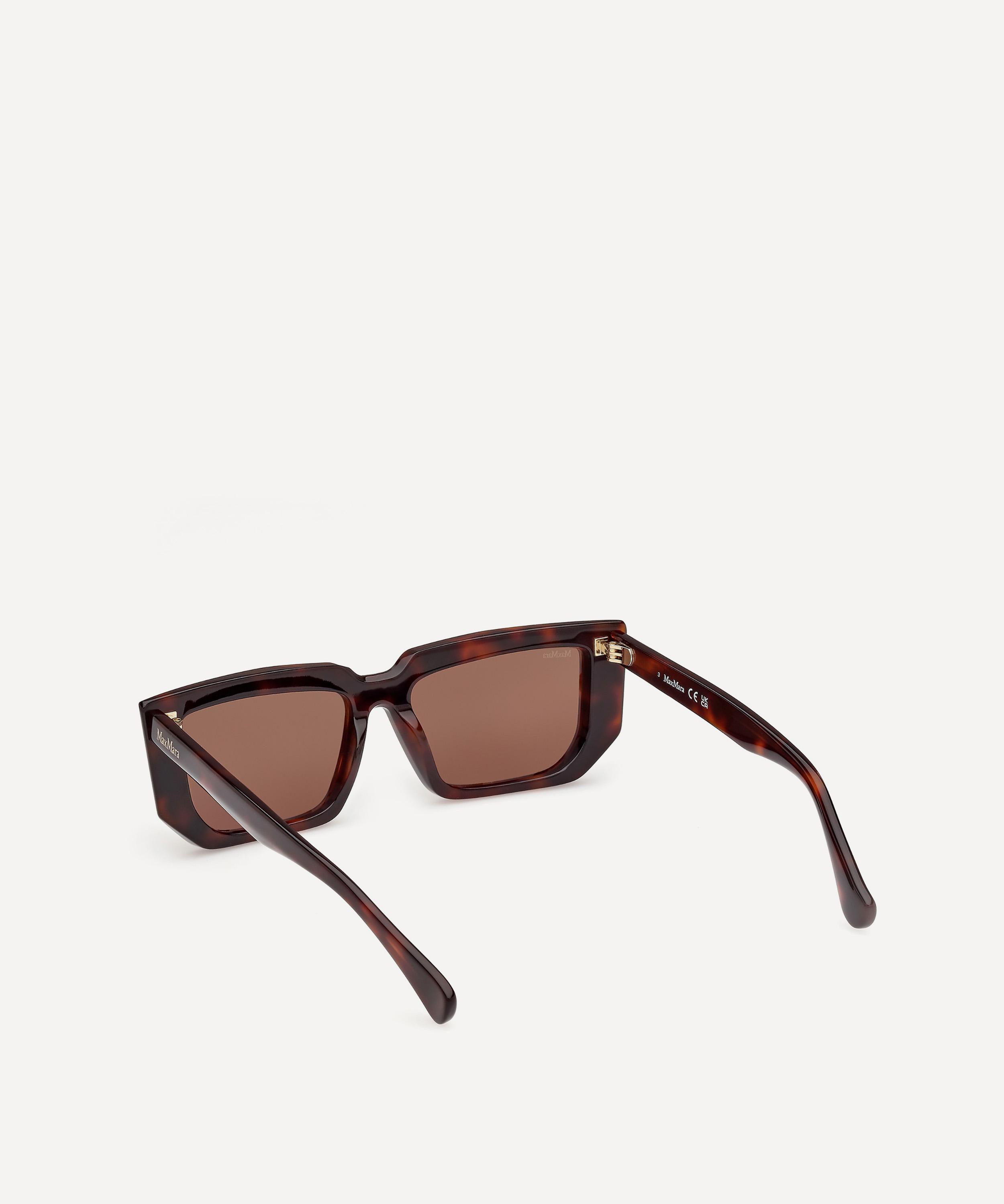 Max Mara - Glimpse Havana Rectangle Sunglasses image number 3