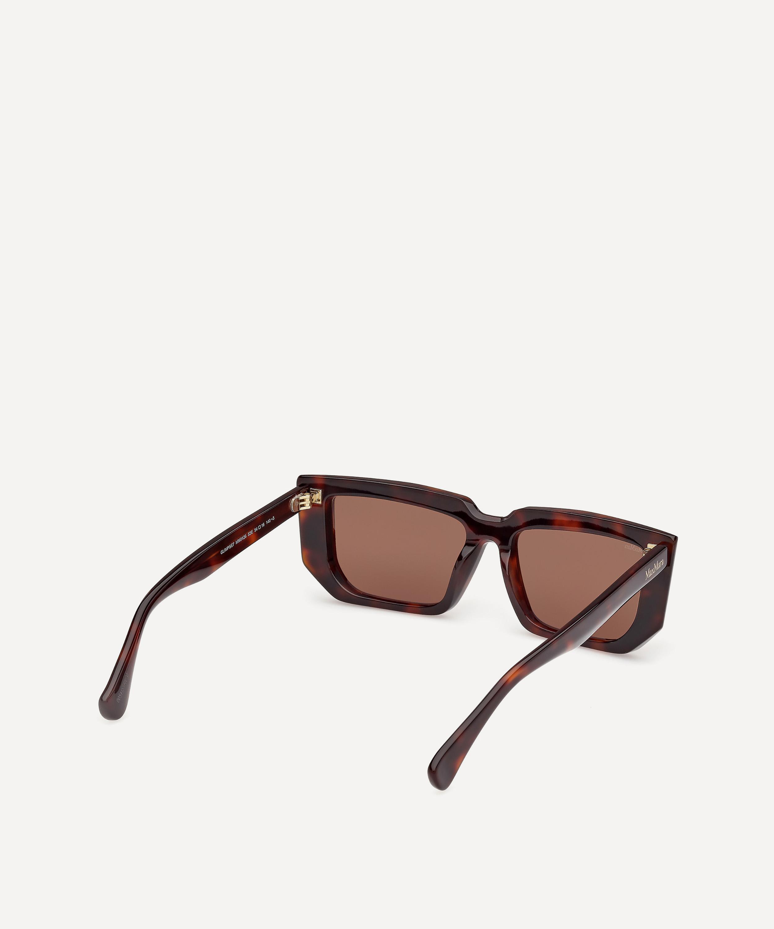 Max Mara - Glimpse Havana Rectangle Sunglasses image number 5