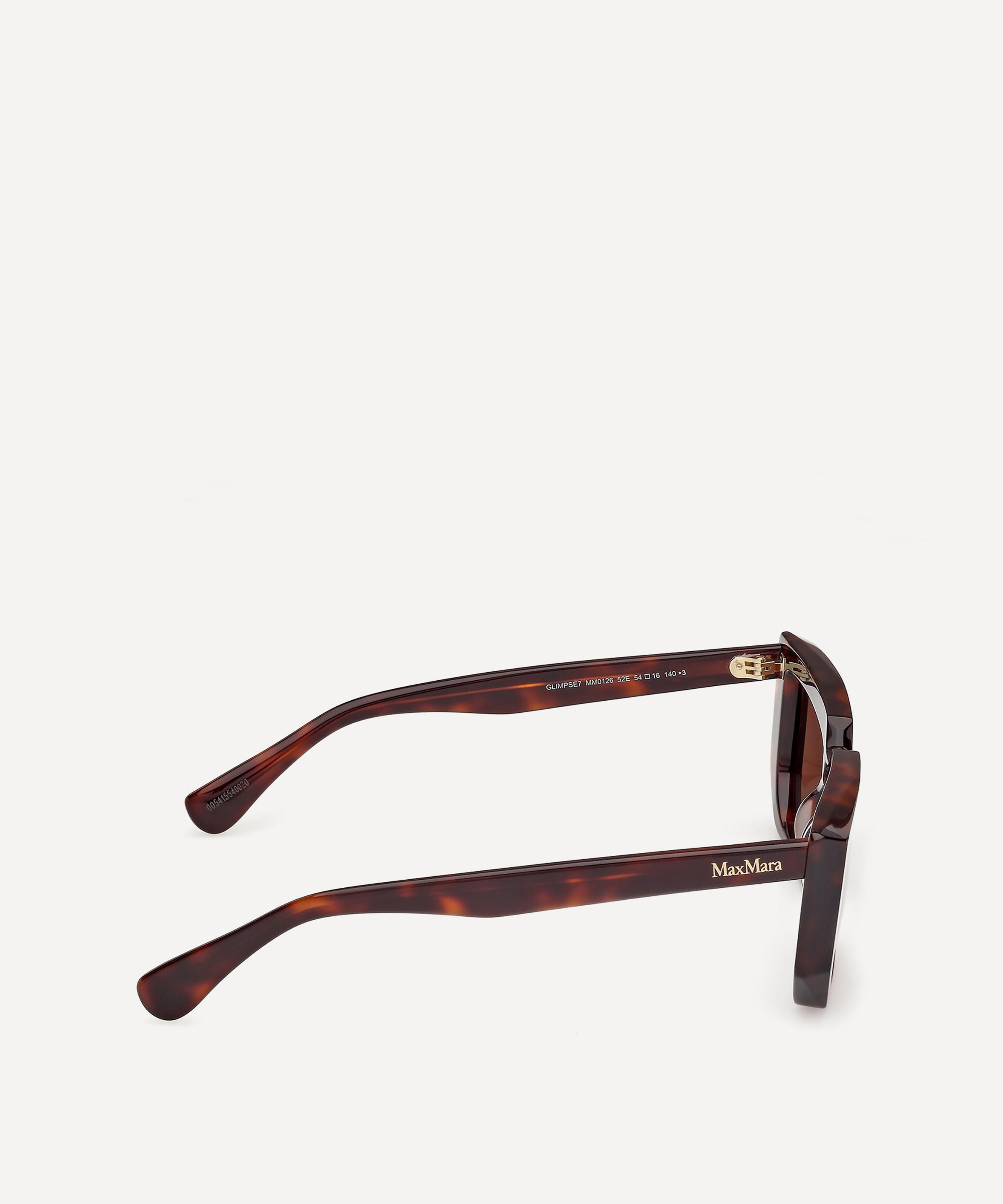 Max Mara - Glimpse Havana Rectangle Sunglasses image number 6