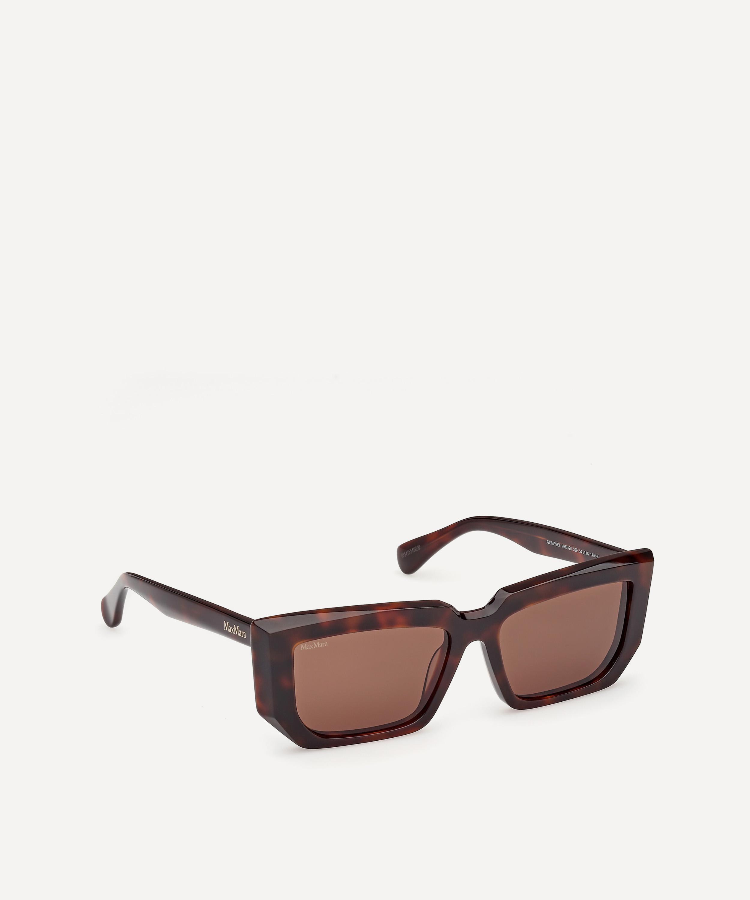 Max Mara - Glimpse Havana Rectangle Sunglasses image number 7