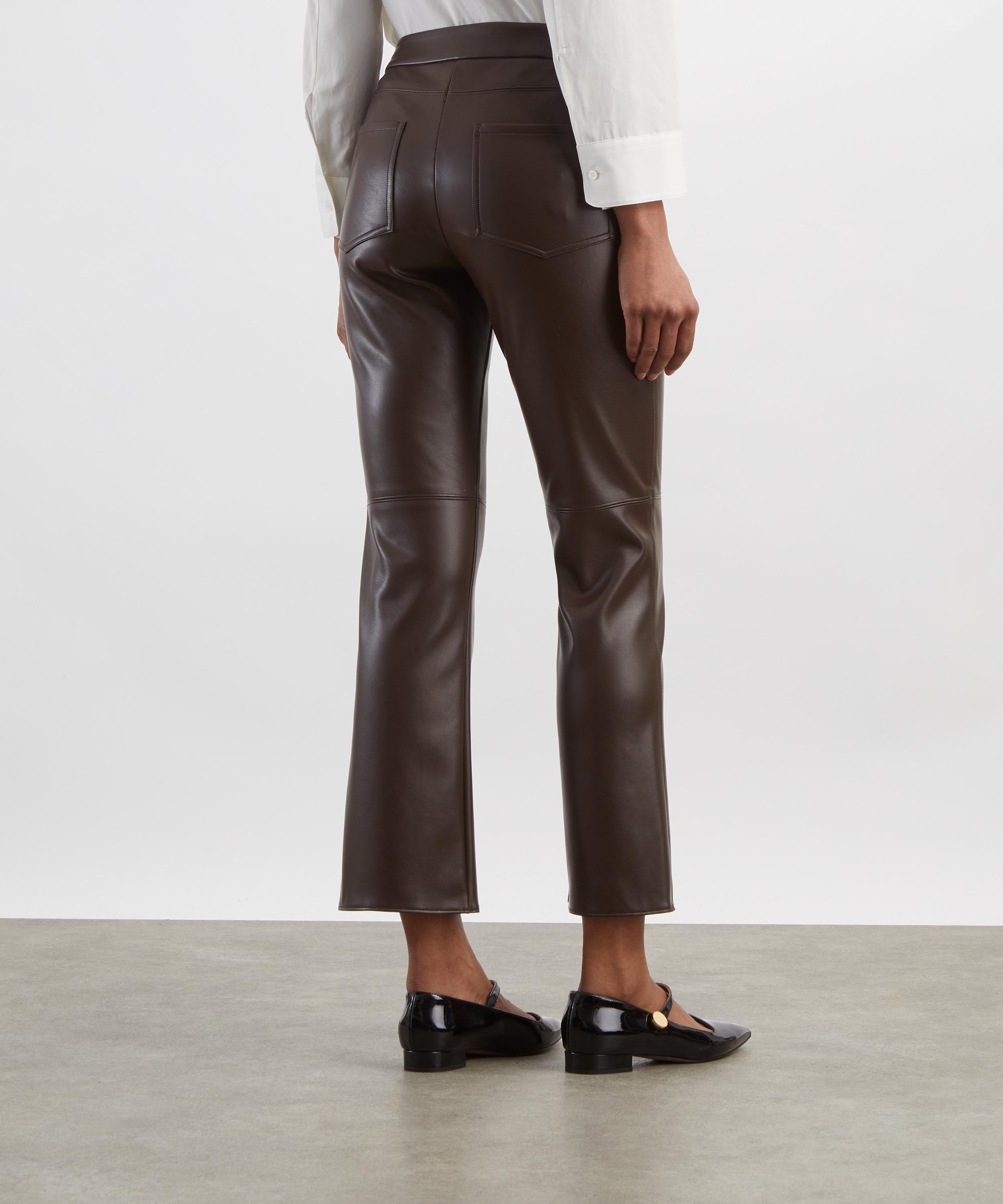 S Max Mara - Sublime Chocolate Coated Fabric Trousers image number 3
