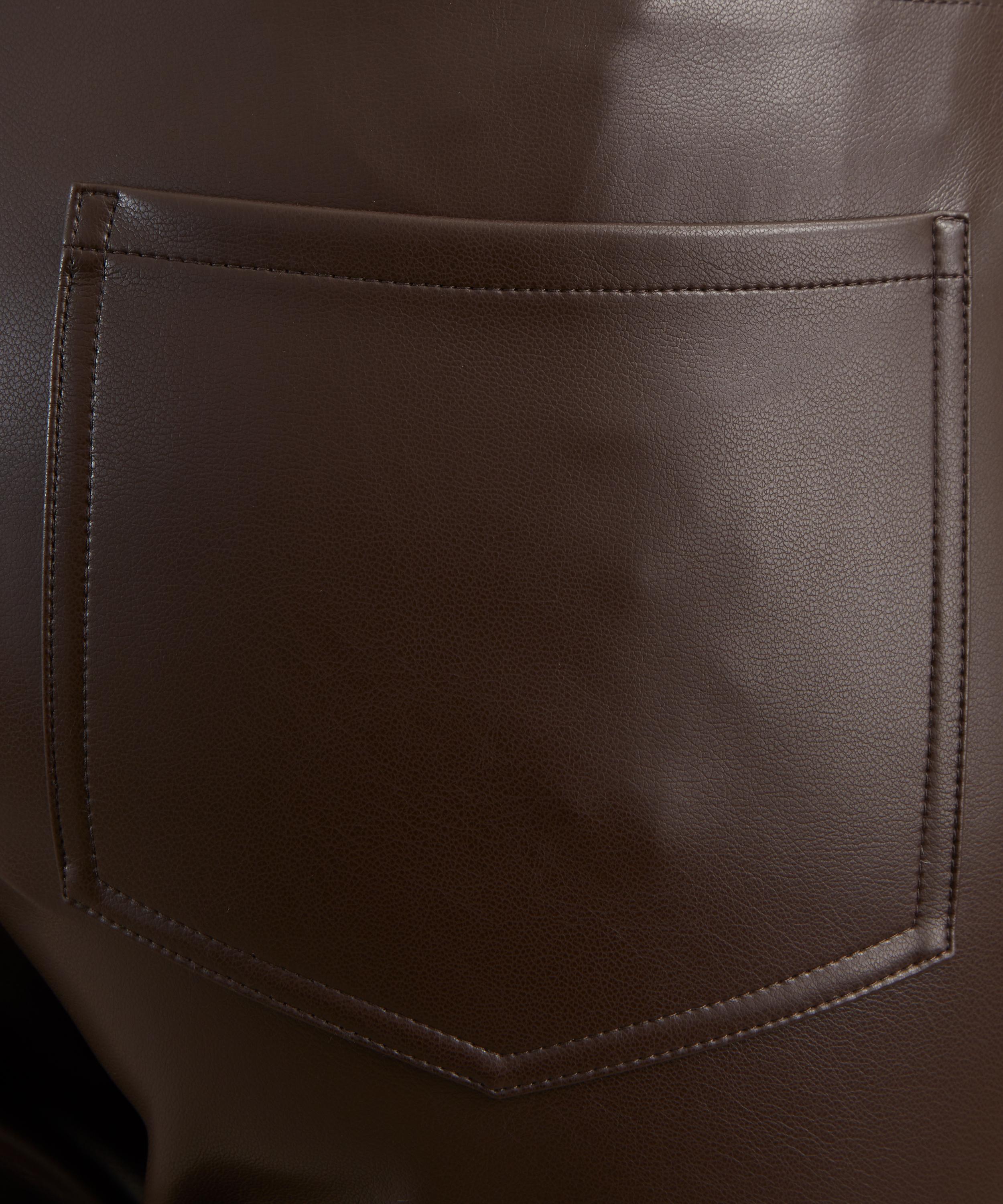 S Max Mara - Sublime Chocolate Coated Fabric Trousers image number 4