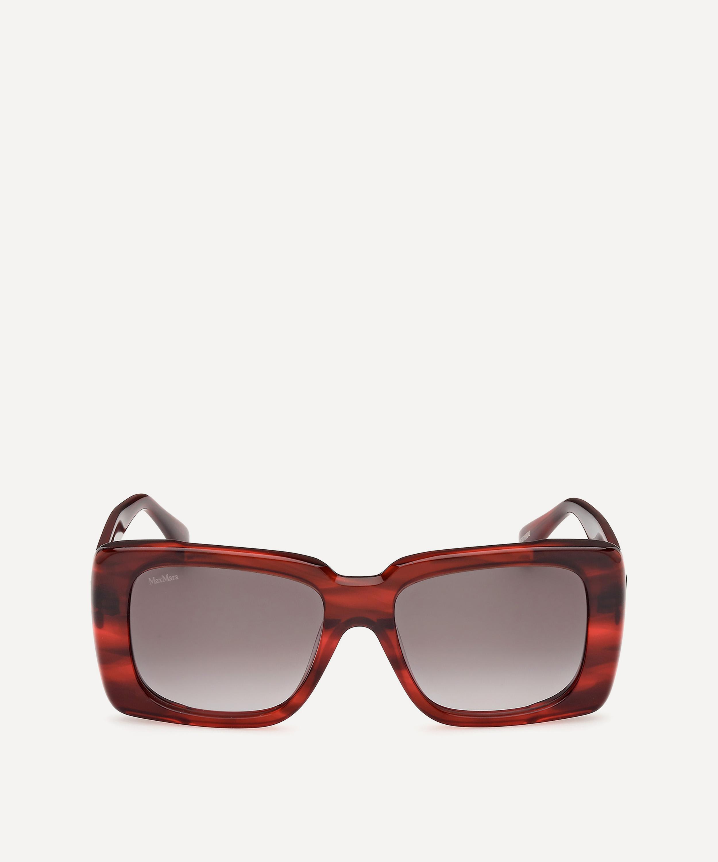 Max Mara - Glimpse Rectangle Havana Sunglasses