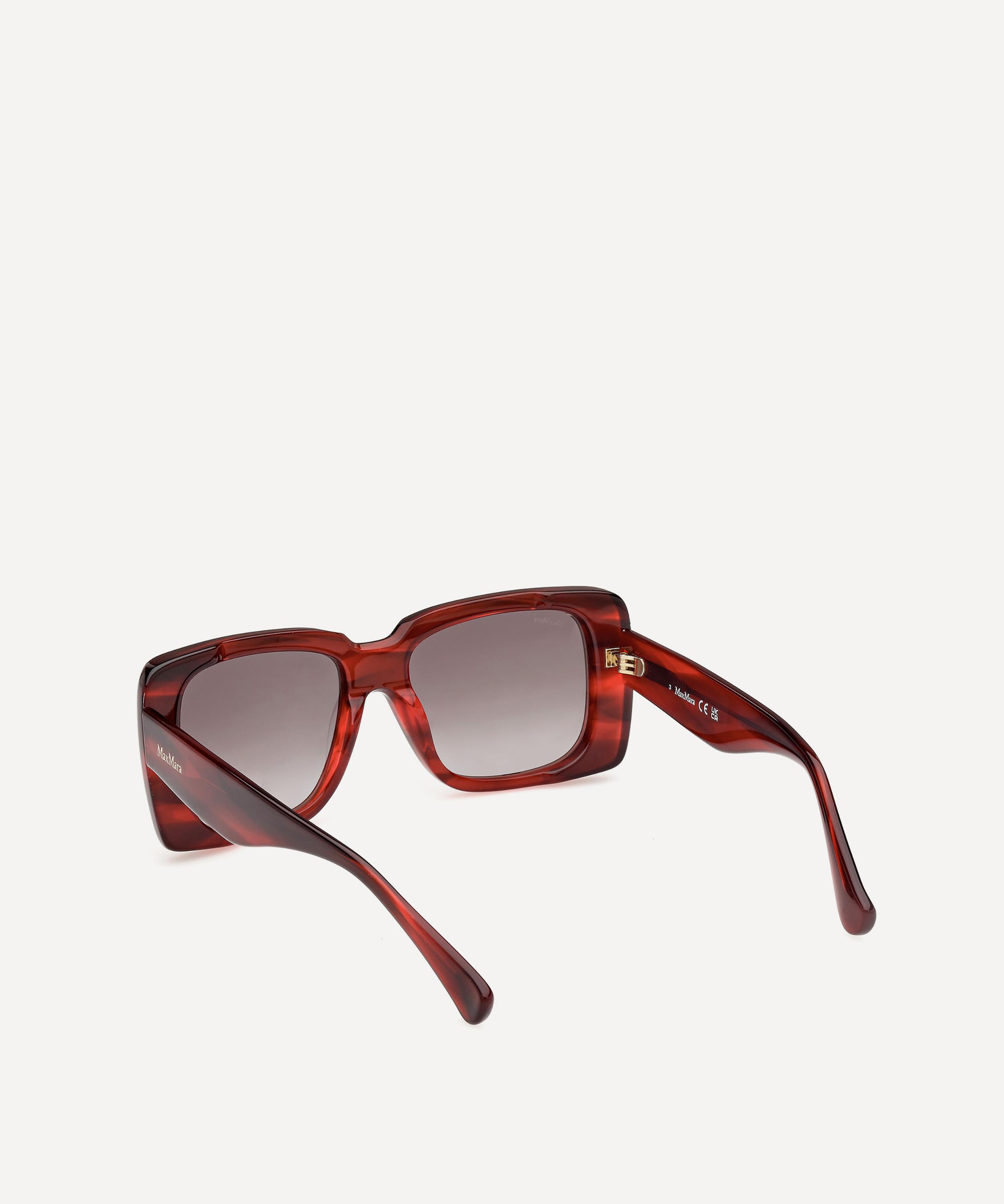 Max Mara - Glimpse Rectangle Havana Sunglasses image number 3
