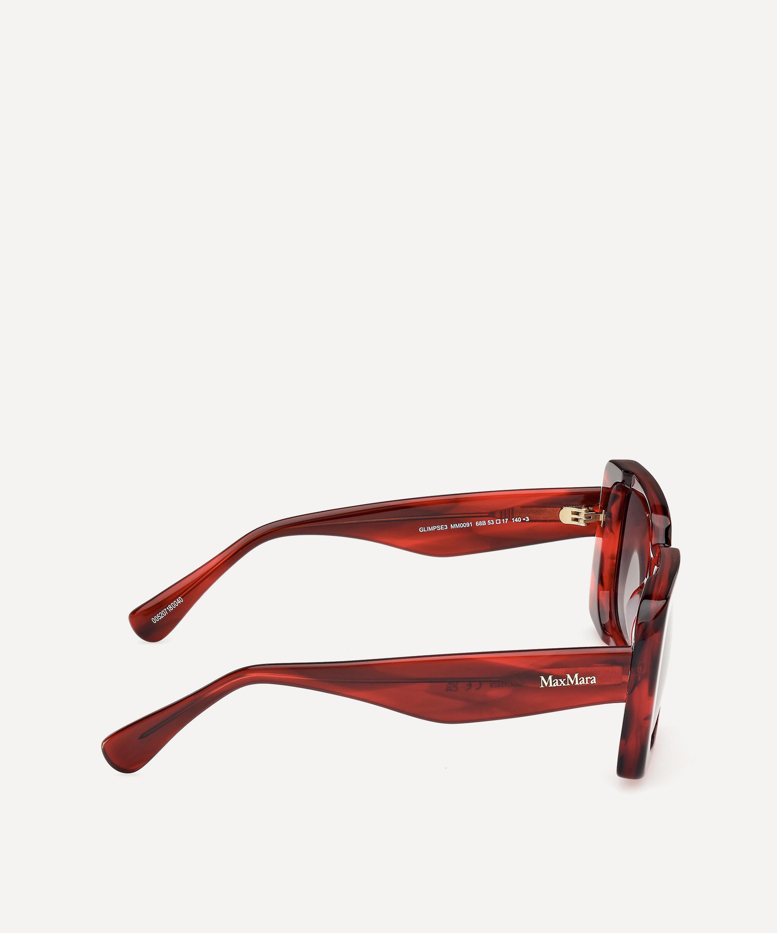 Max Mara - Glimpse Rectangle Havana Sunglasses image number 6