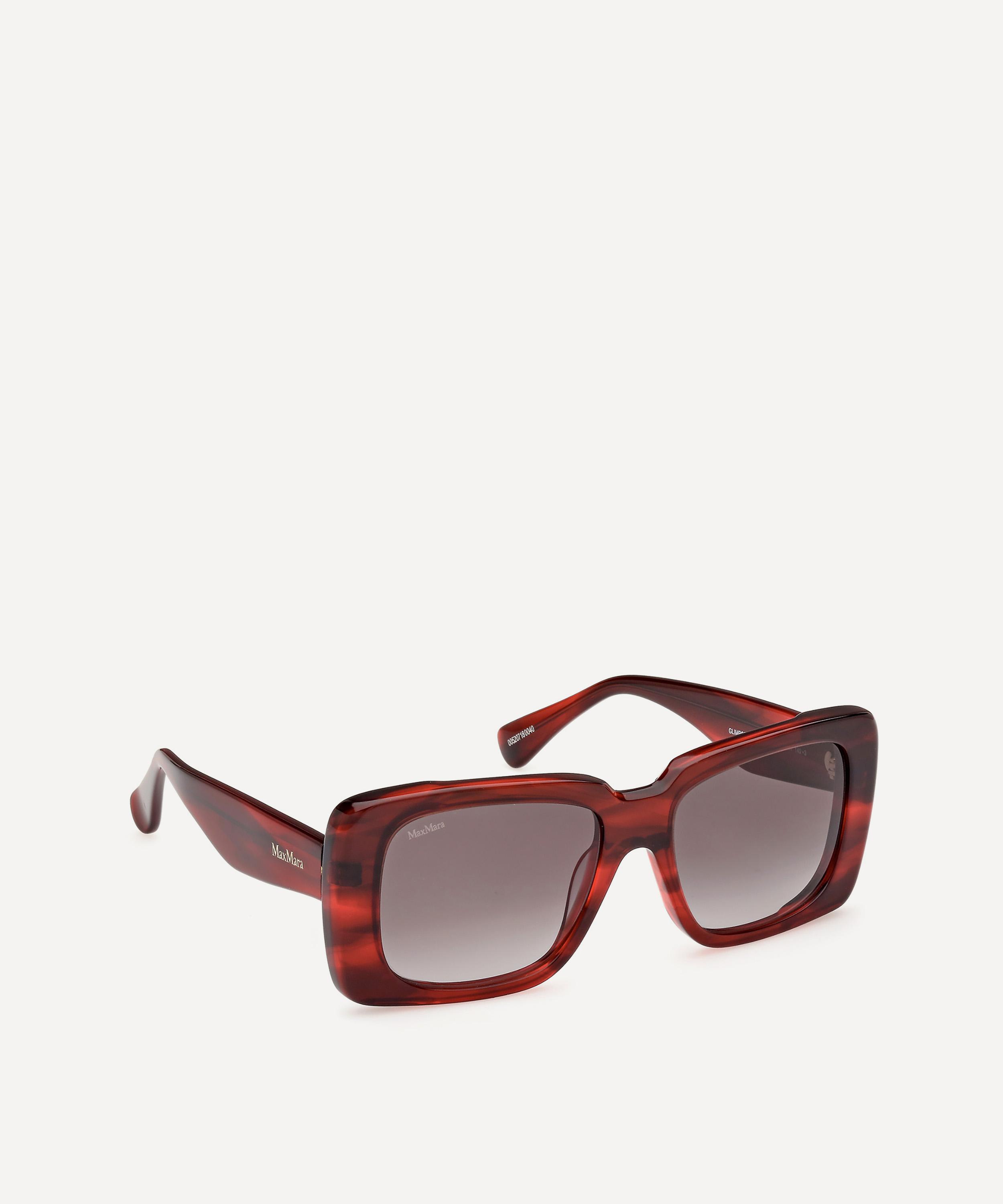 Max Mara - Glimpse Rectangle Havana Sunglasses image number 7
