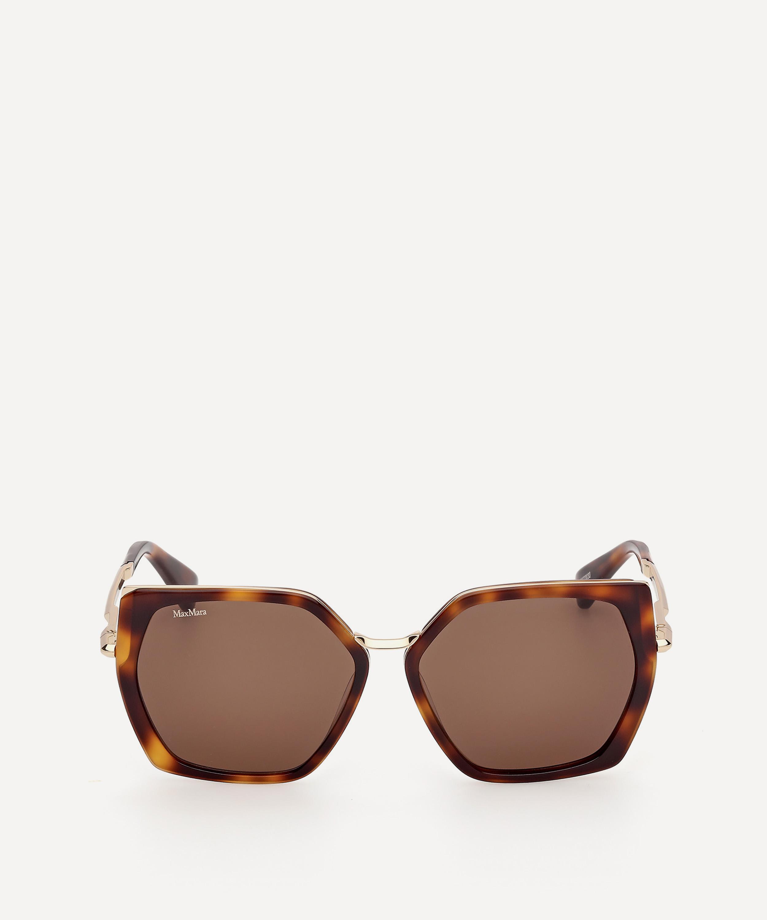Max Mara - Miller Dark Havana Geometric Sunglasses