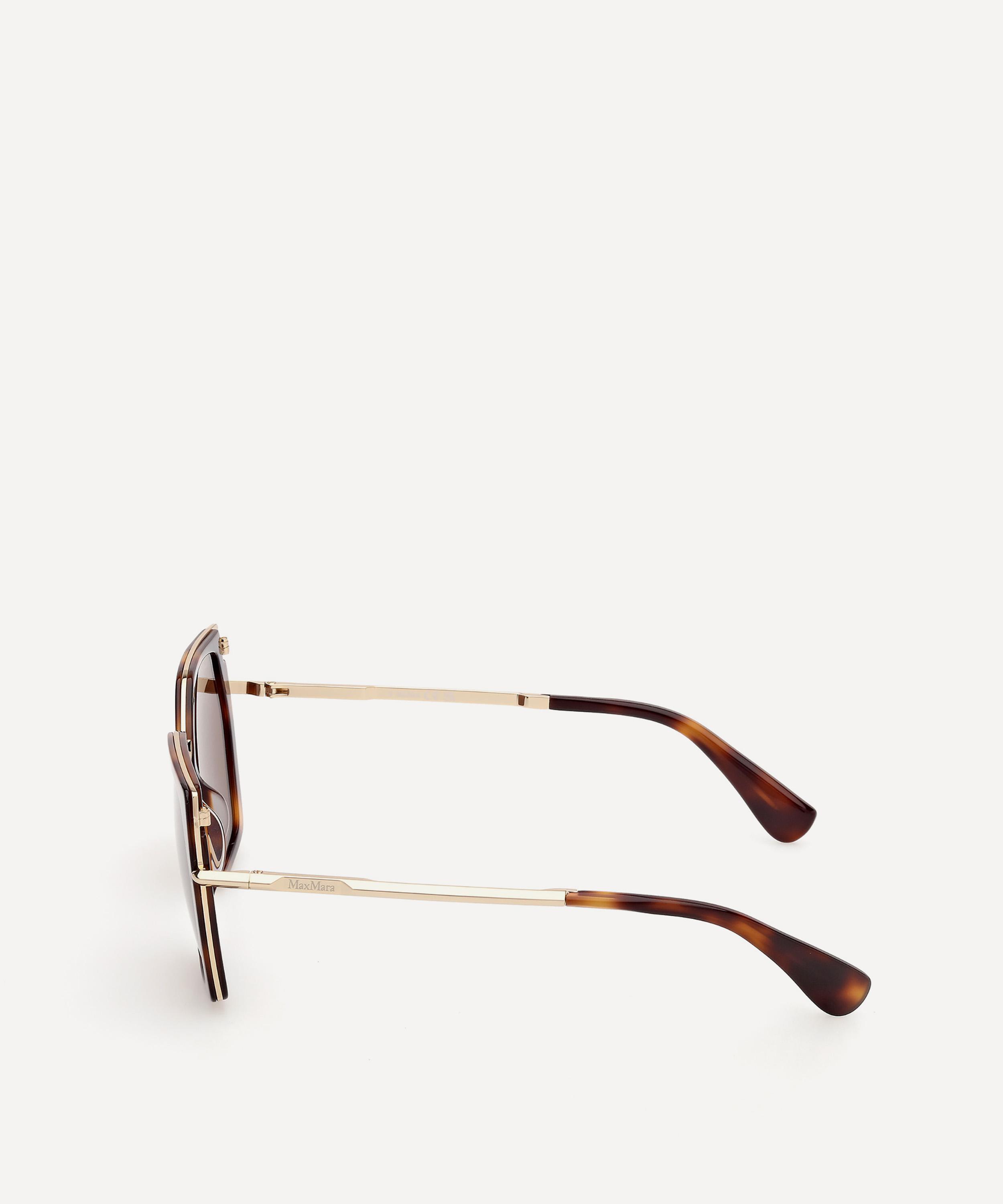 Max Mara - Miller Dark Havana Geometric Sunglasses image number 2