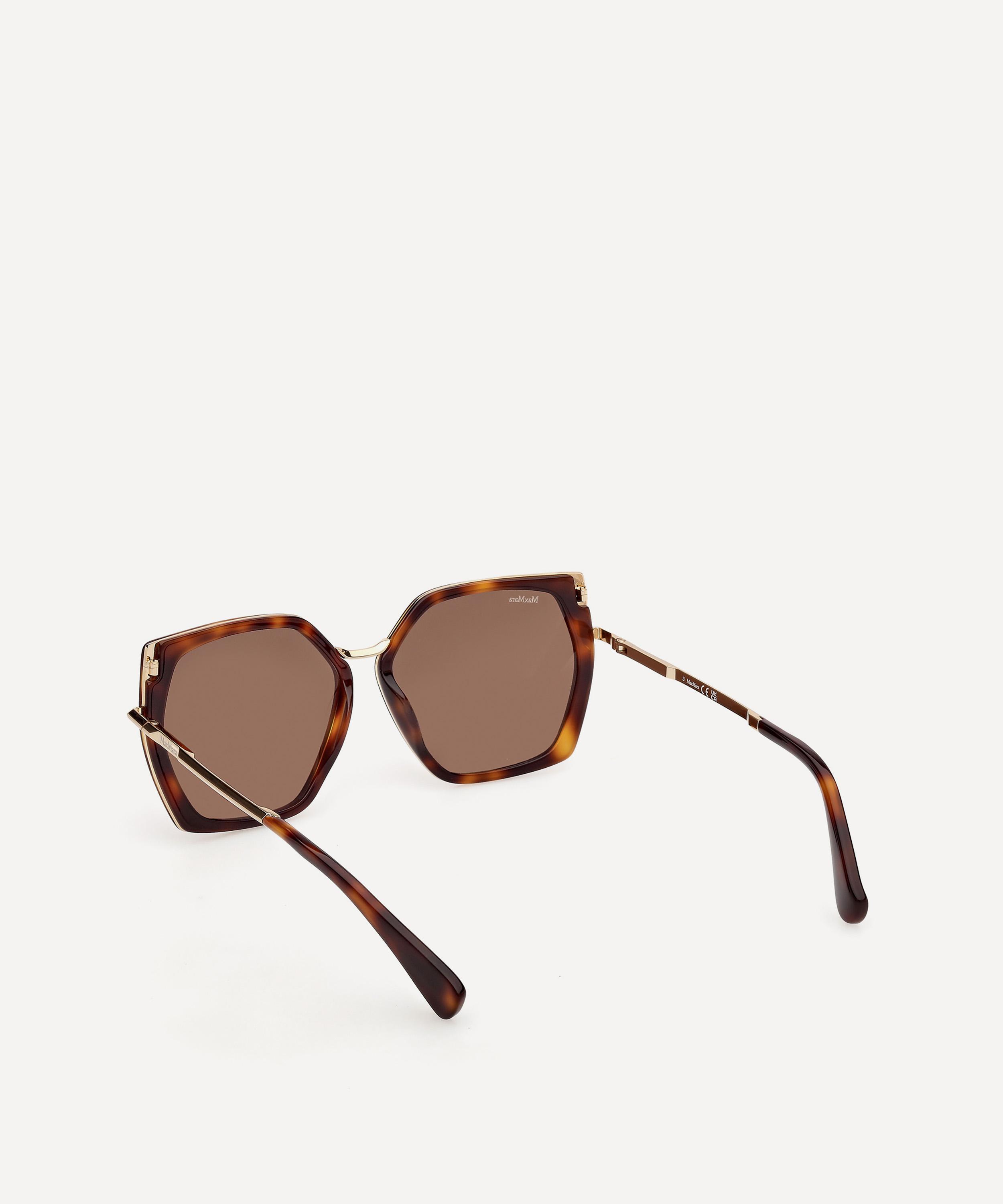 Max Mara - Miller Dark Havana Geometric Sunglasses image number 3