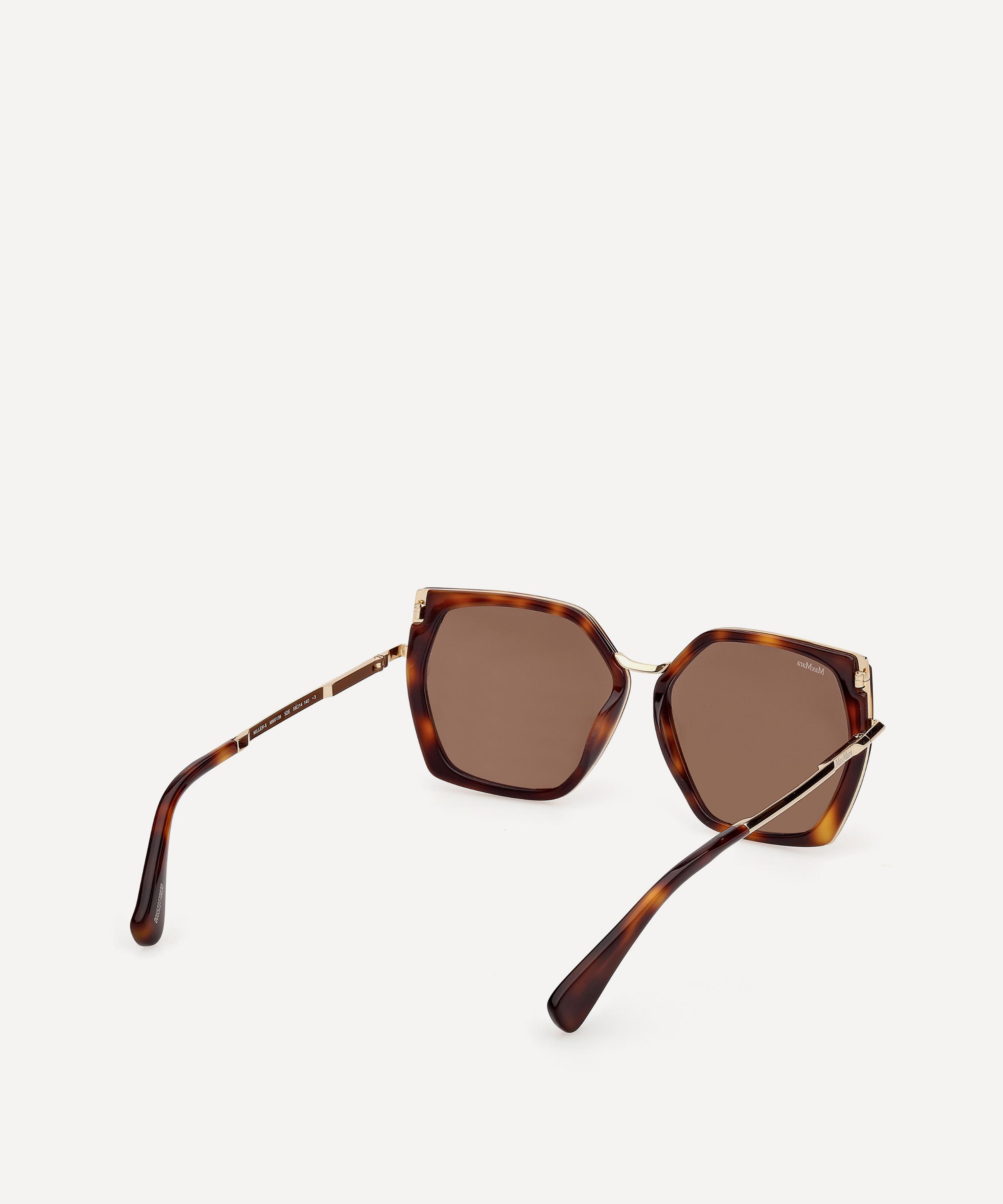 Max Mara - Miller Dark Havana Geometric Sunglasses image number 5