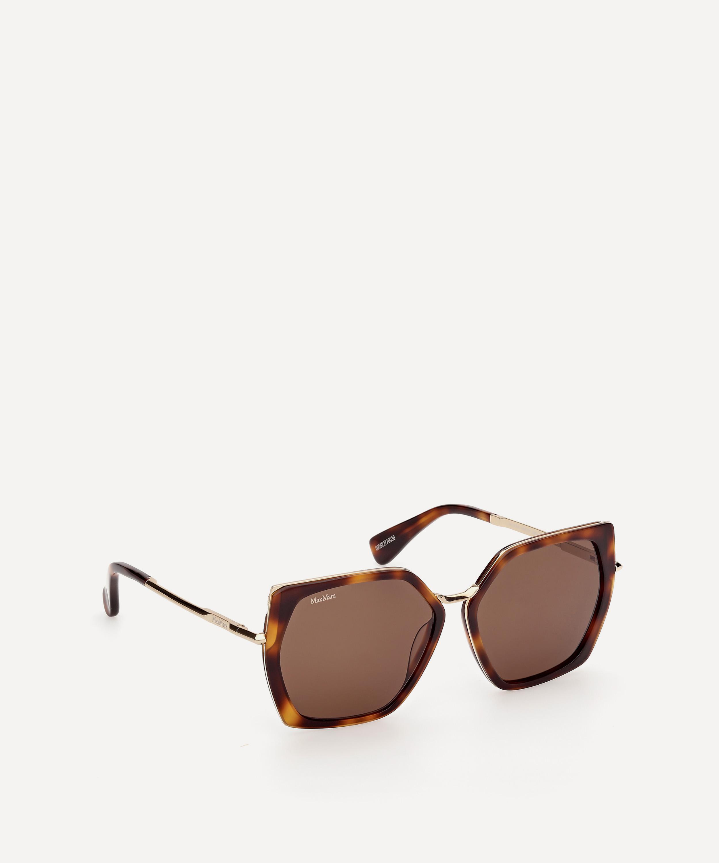 Max Mara - Miller Dark Havana Geometric Sunglasses image number 7